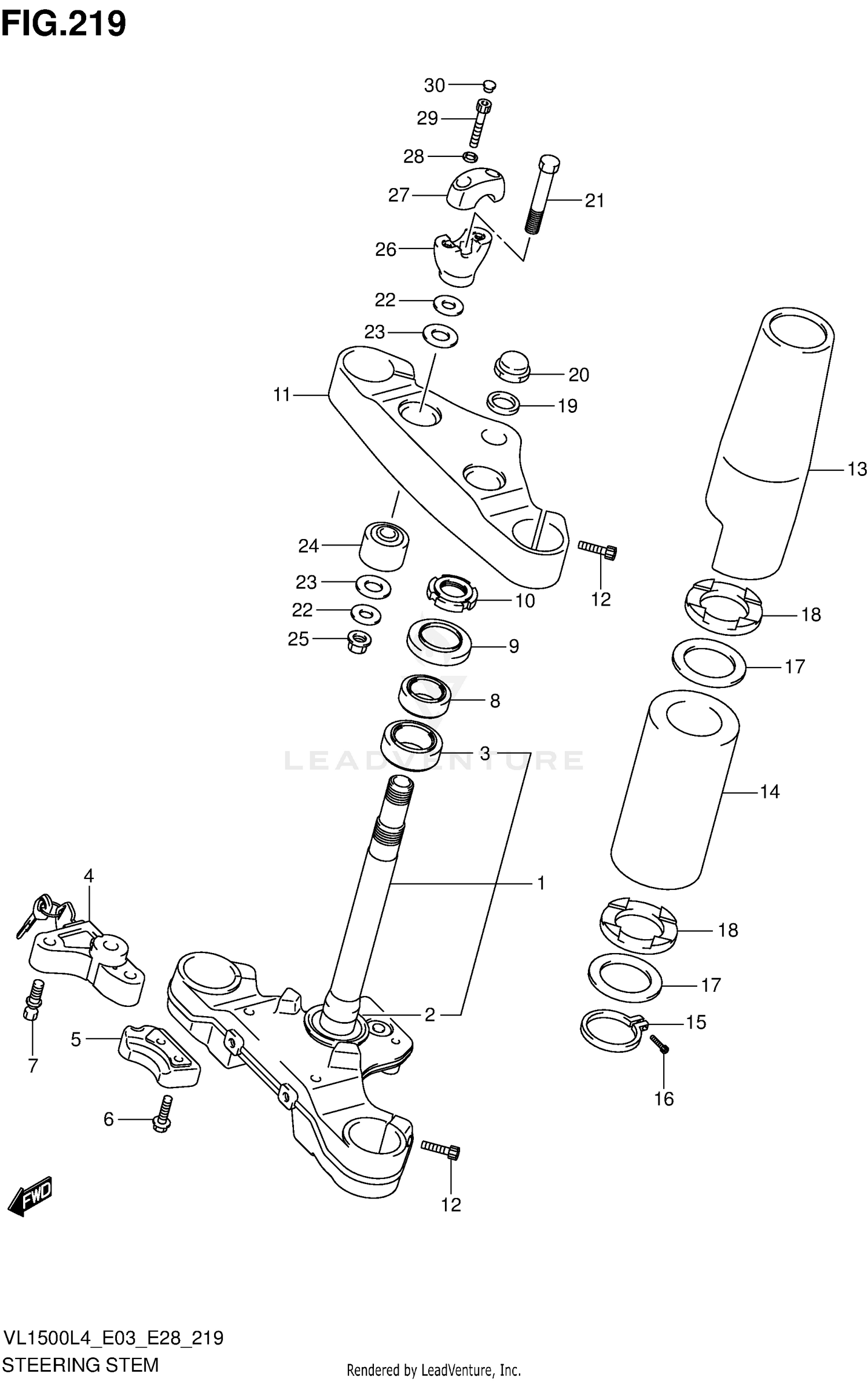 STEERING STEM (VL1500BL4 E03)