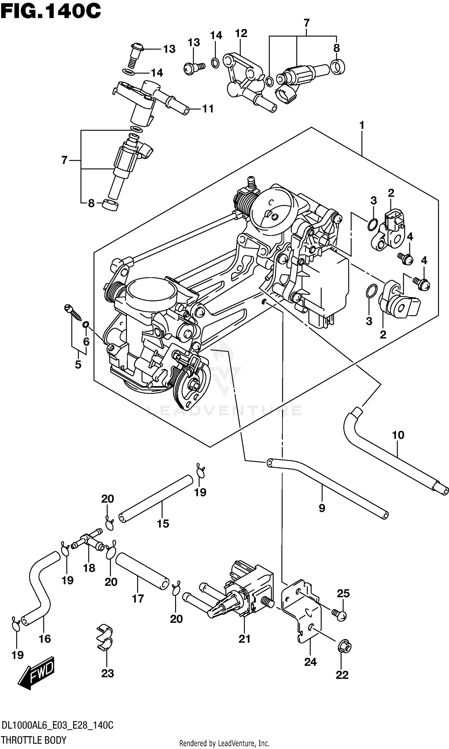 THROTTLE BODY (DL1000AL6 E33)