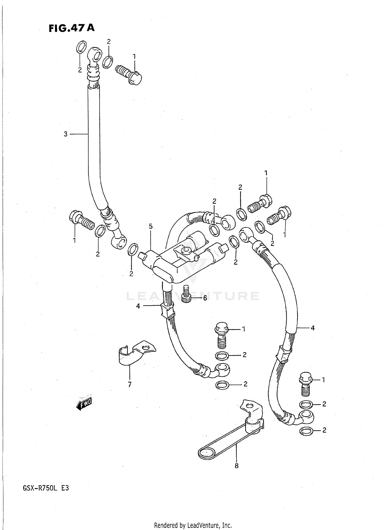 FRONT BRAKE HOSE (MODEL L)