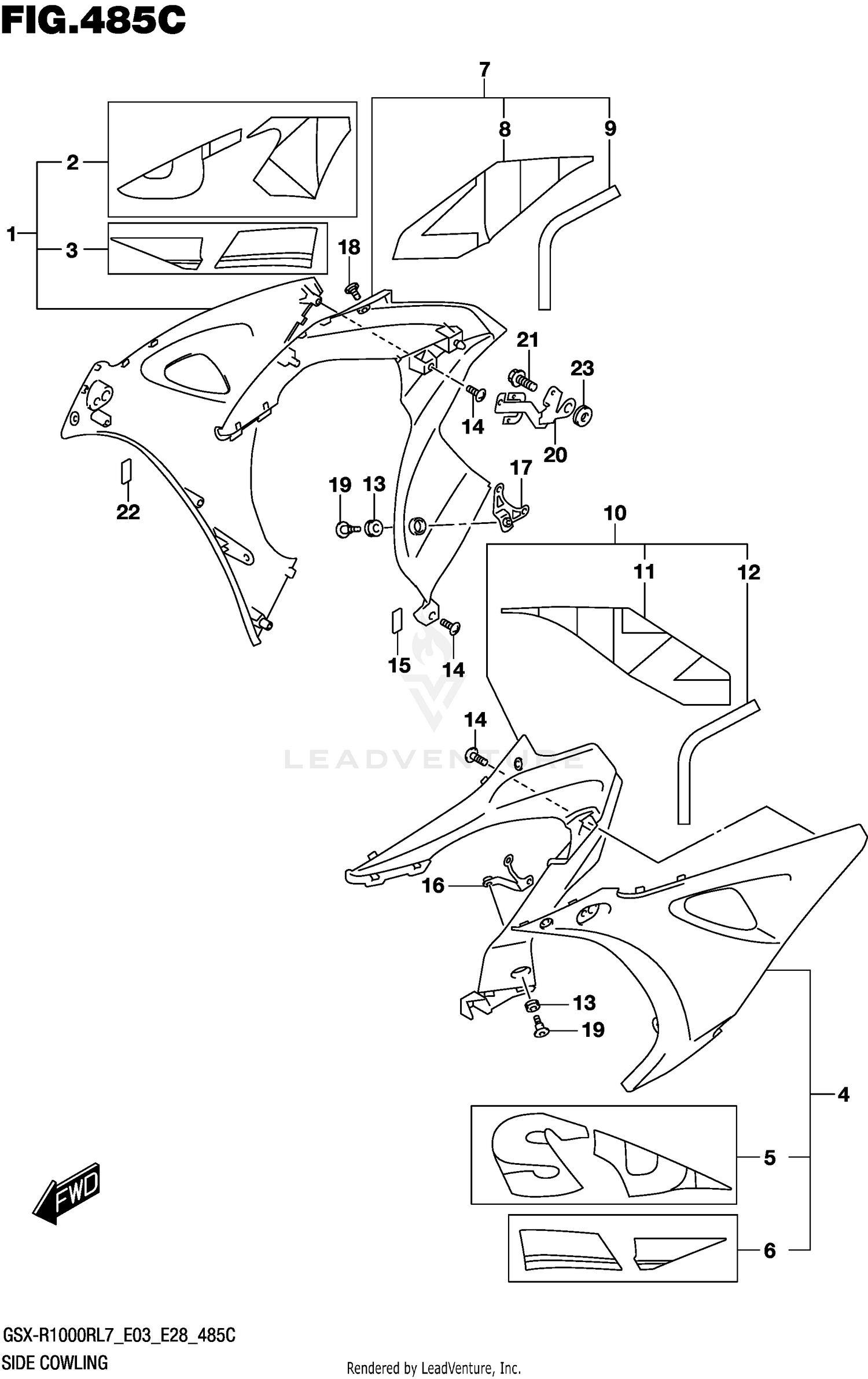 SIDE COWLING (GSX-R1000RL7 E33)