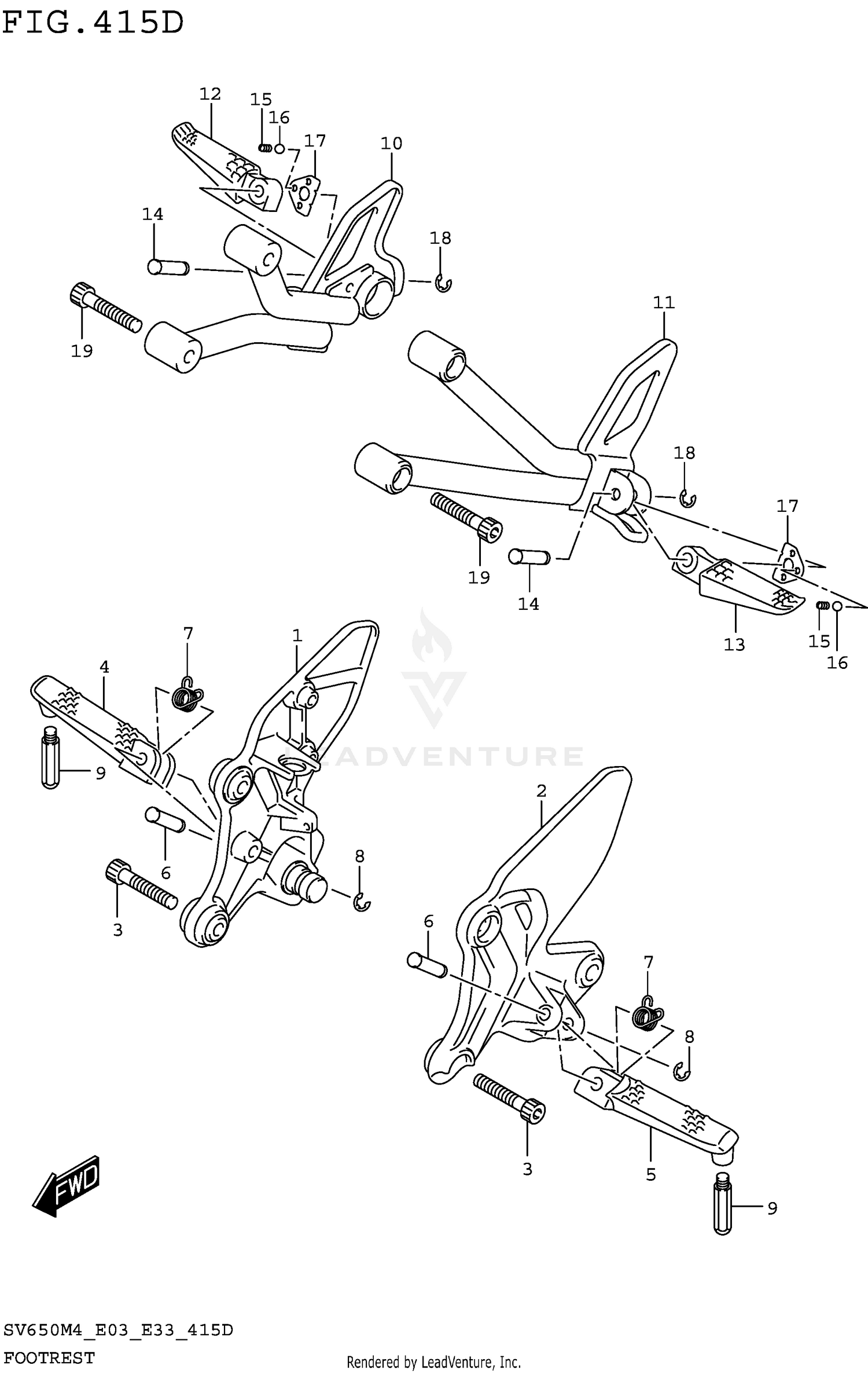 FOOTREST (SV650AM4 E33)