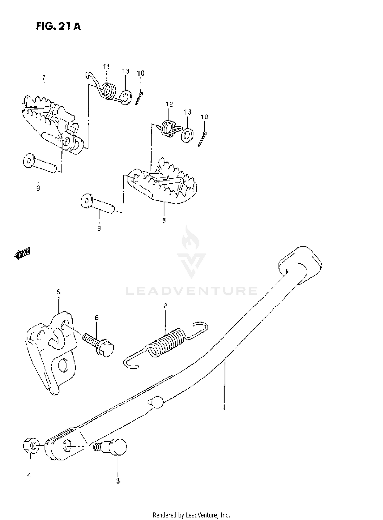 STAND-FOOTREST (P/R)