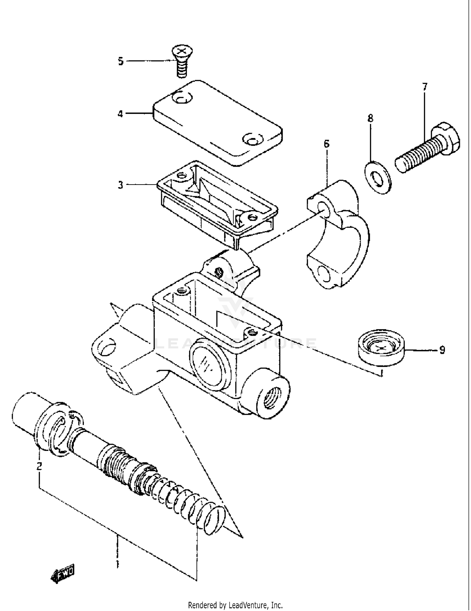 FRONT MASTER CYLINDER (MODEL G/H/J)