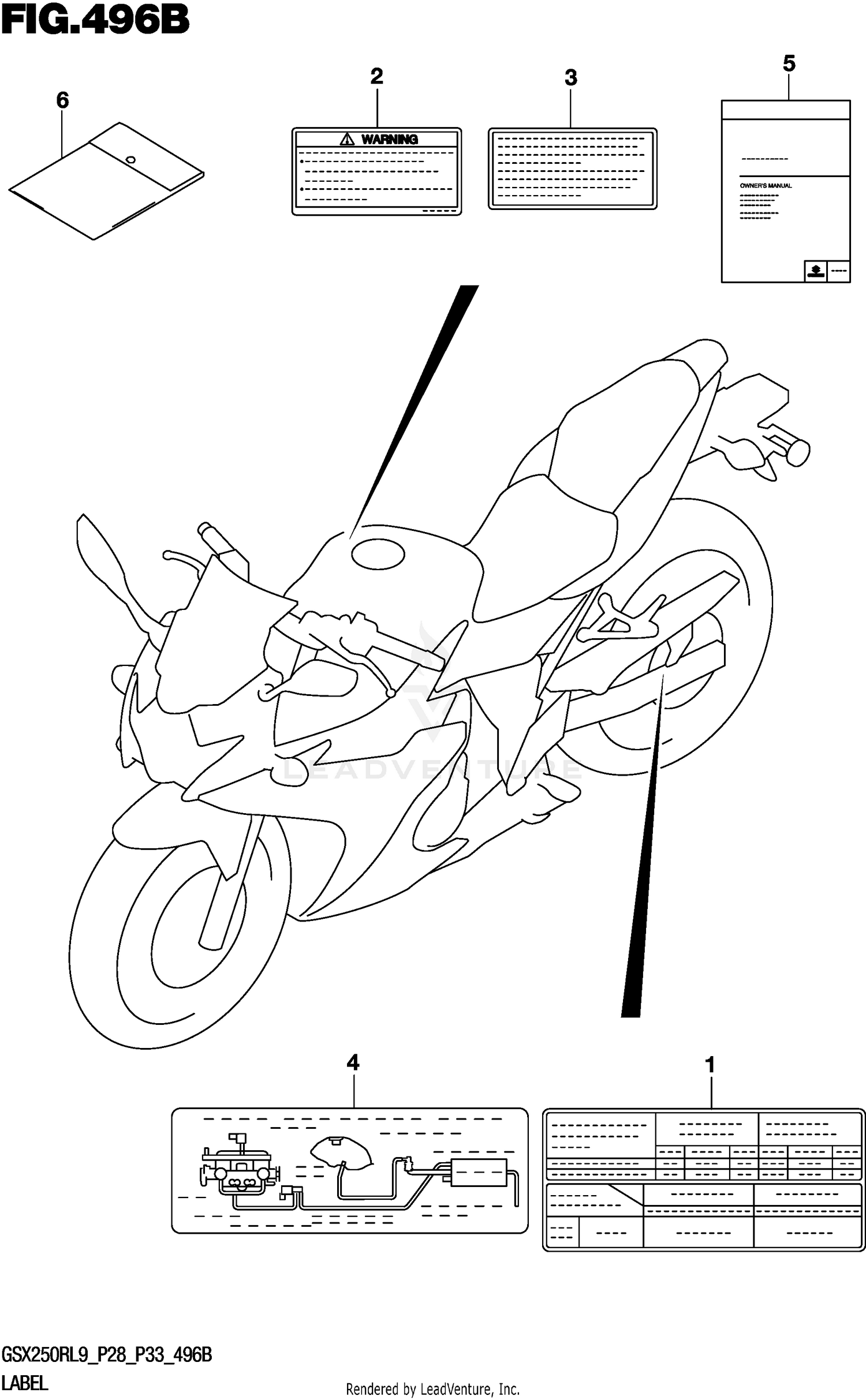 LABEL (GSX250RL9 P33)