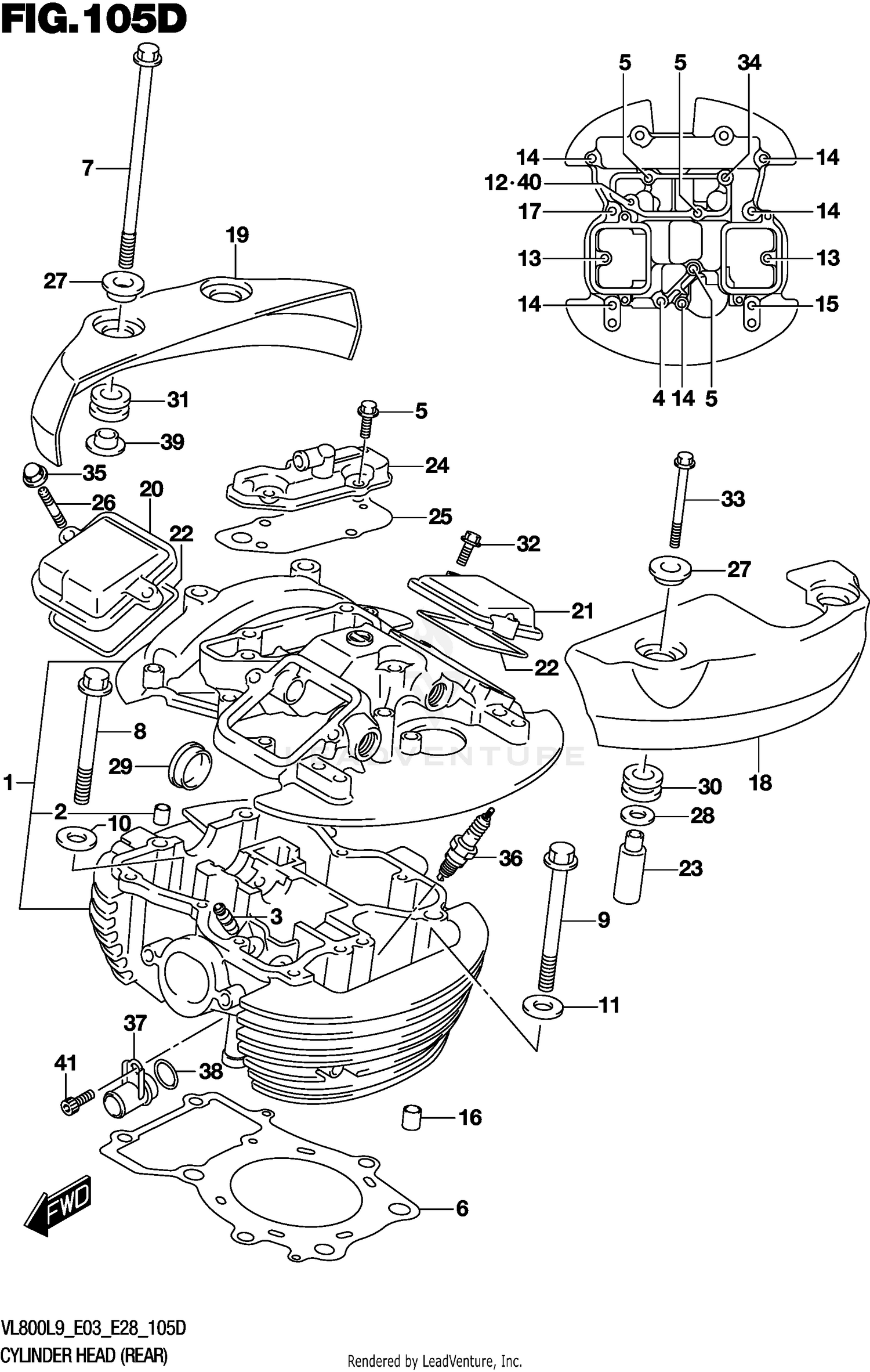 CYLINDER HEAD (REAR) (VL800TL9 E03)