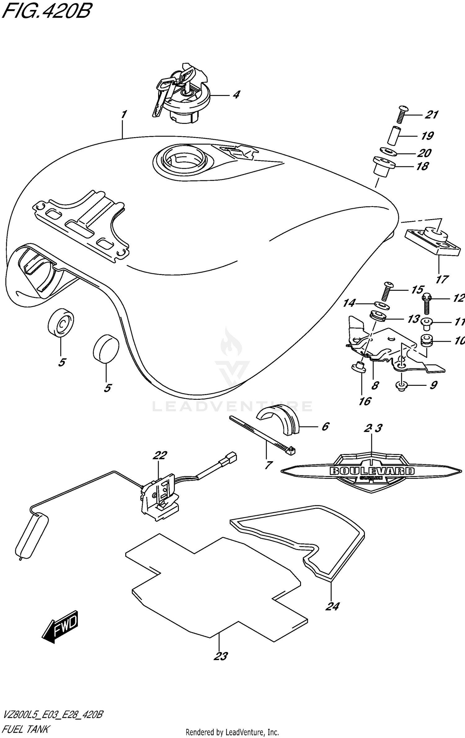 FUEL TANK (VZ800L5 E28)