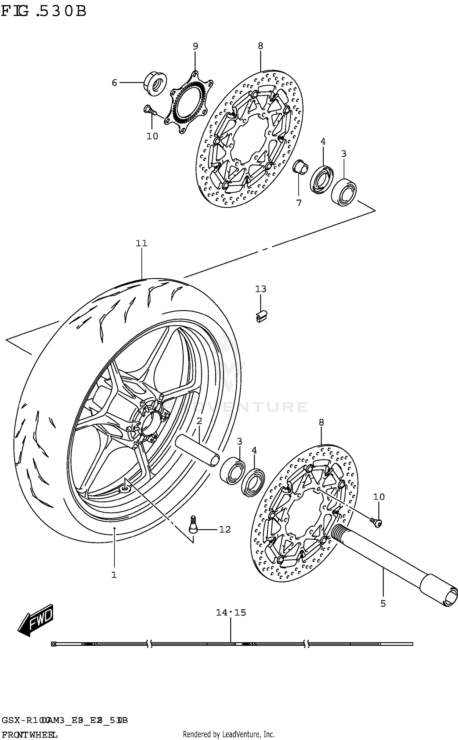 FRONT WHEEL (GSX-R1000RA)