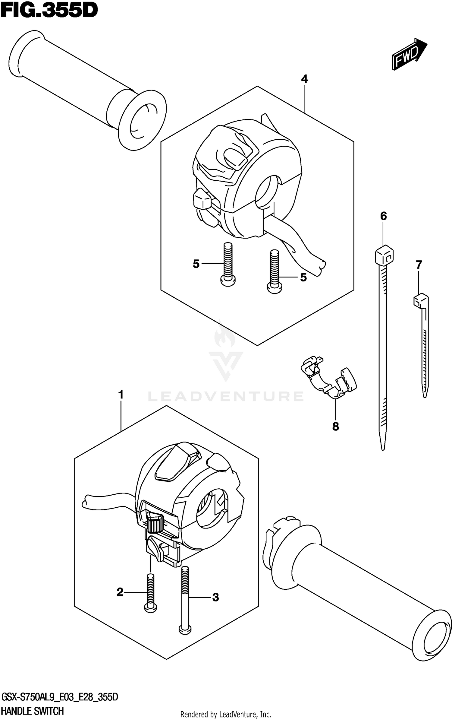 HANDLE SWITCH (GSX-S750YAL9 E28)
