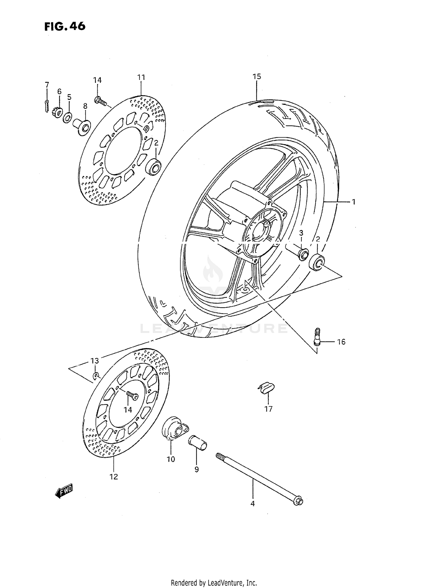 FRONT WHEEL (MODEL J)