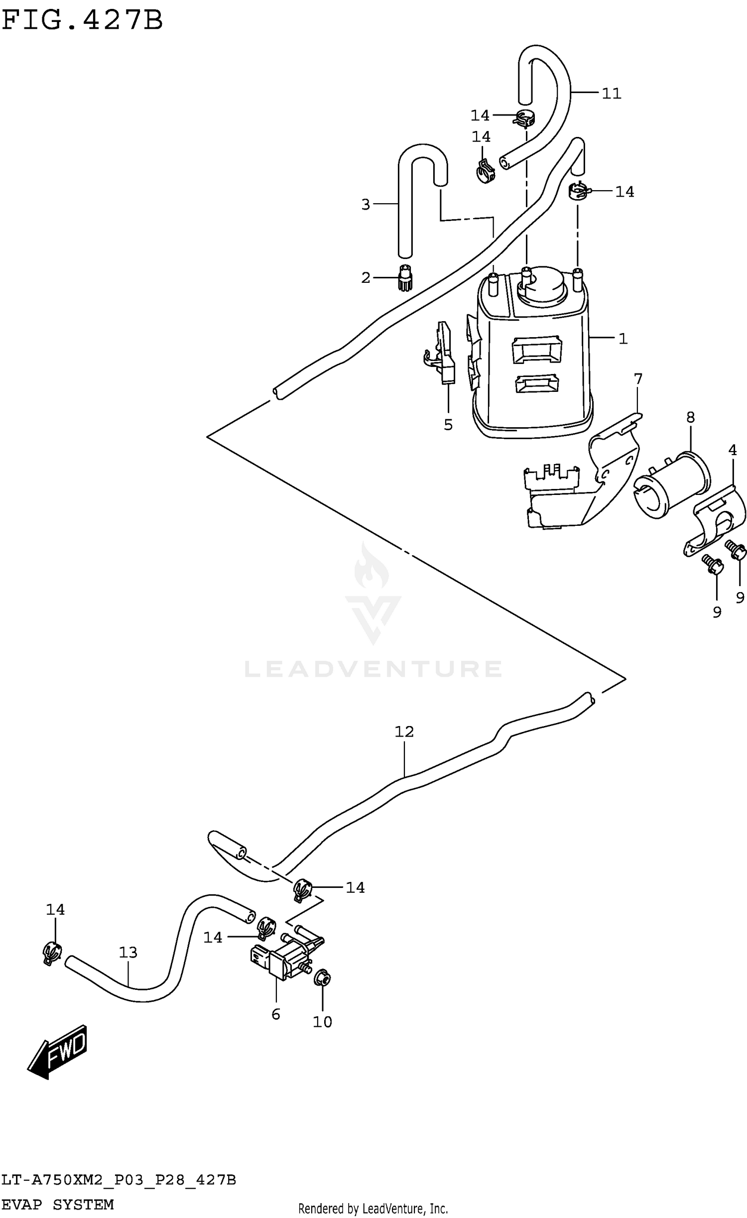 EVAP SYSTEM (LT-A750XPM2 P33)