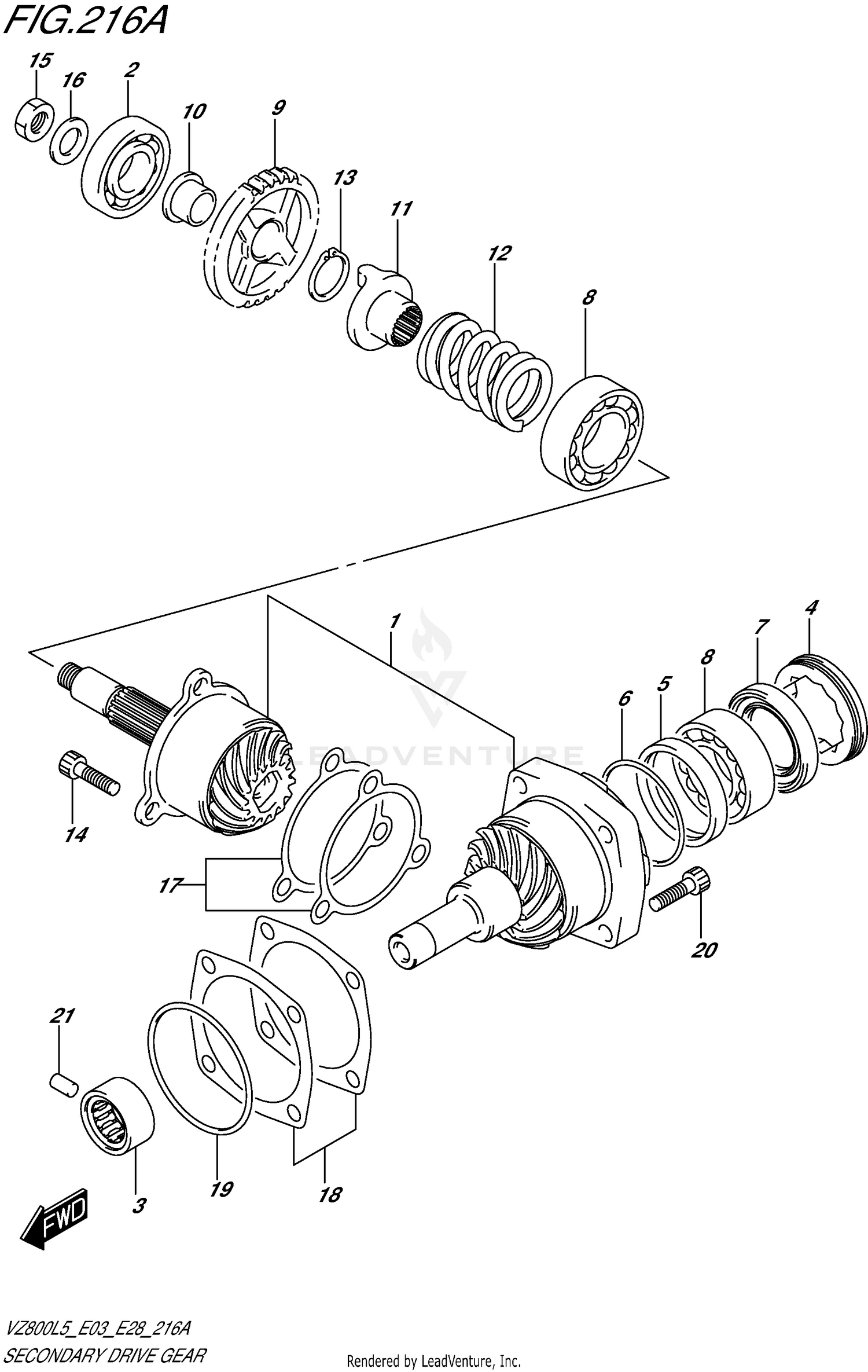 SECONDARY DRIVE GEAR