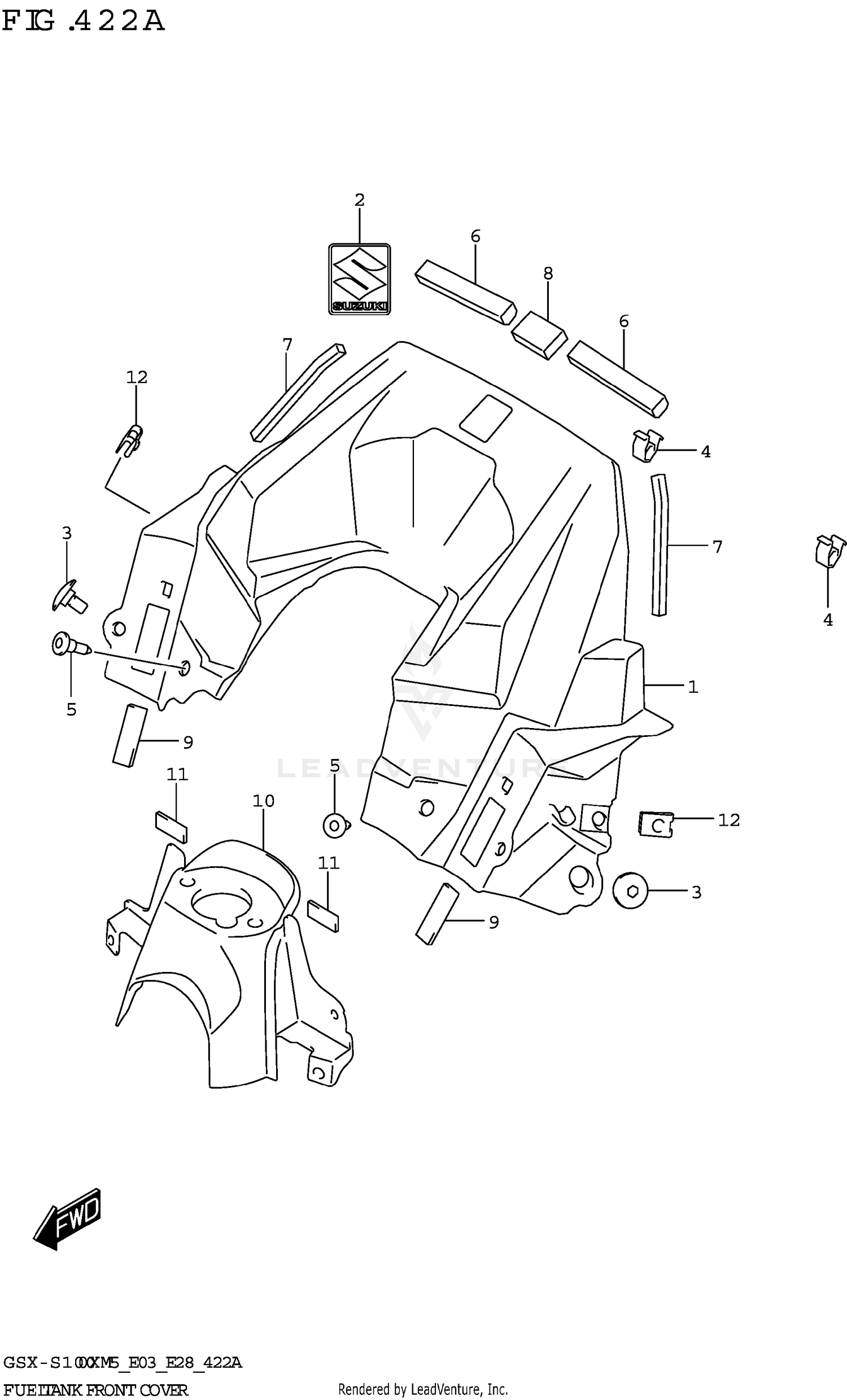 FUEL TANK FRONT COVER