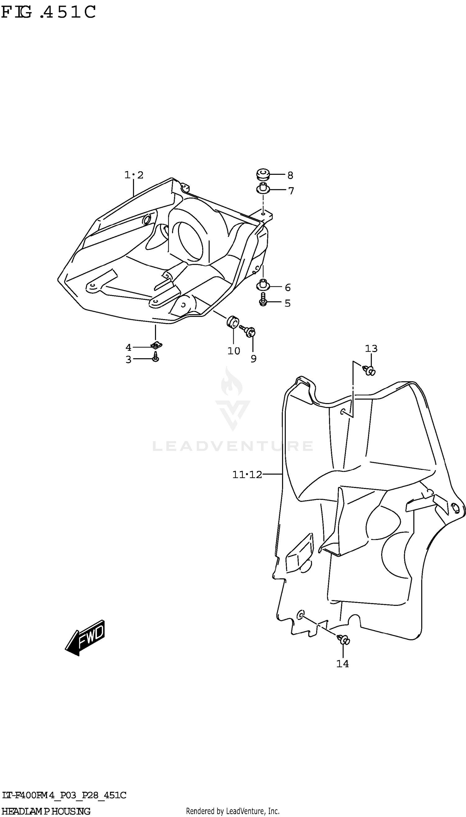 HEADLAMP HOUSING (P28)