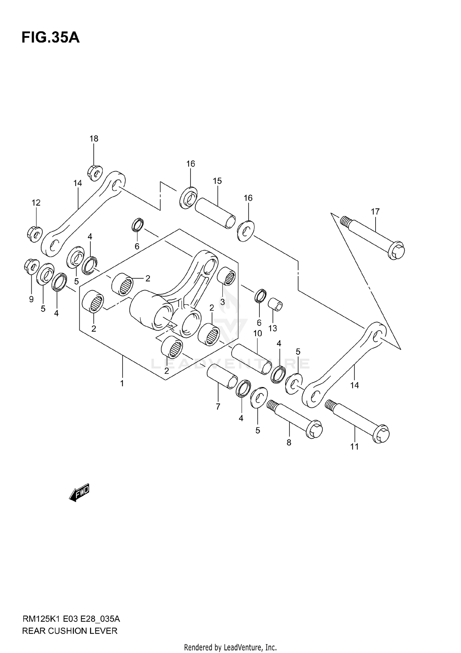REAR CUSHION LEVER (MODEL K2/K3)