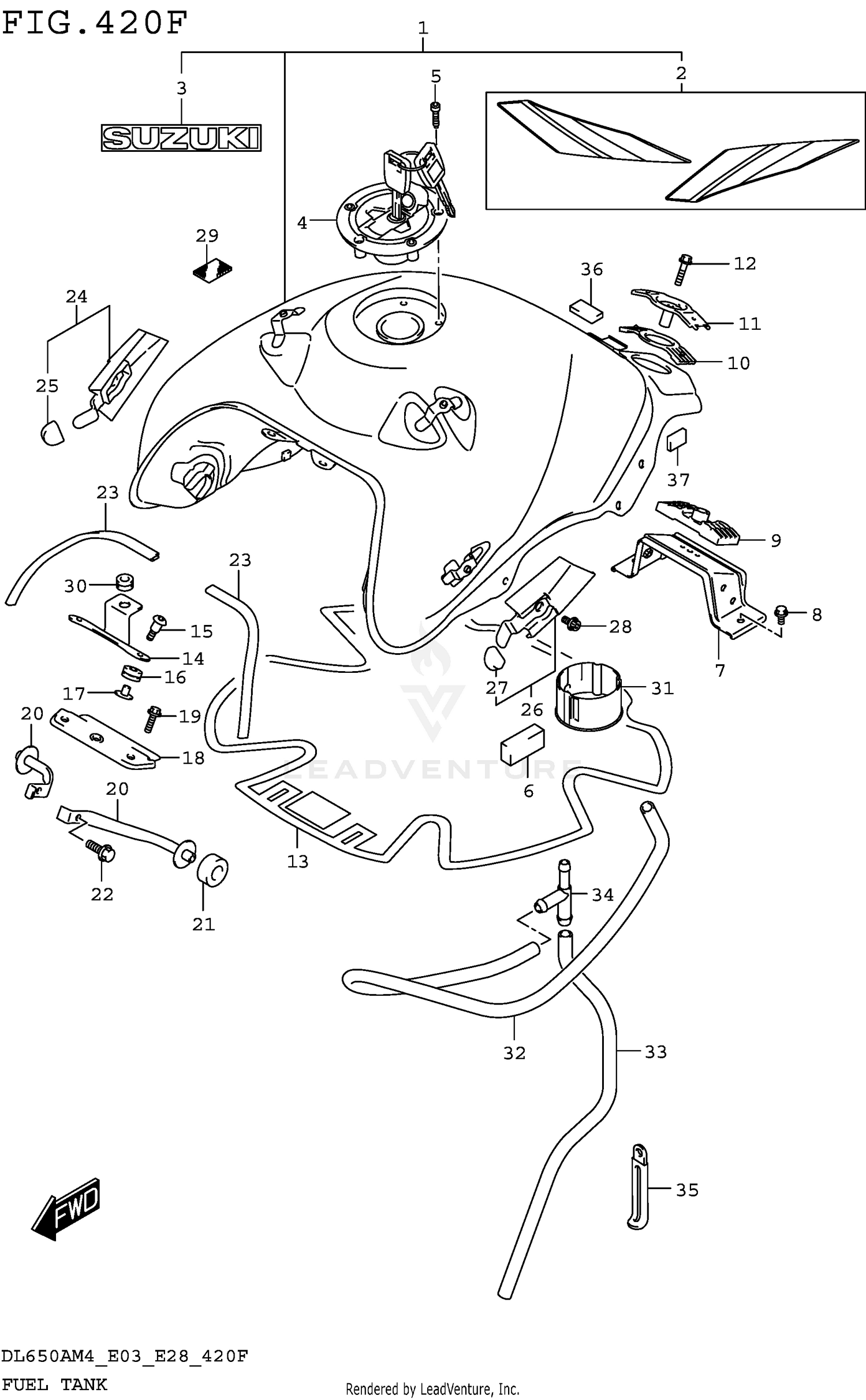 FUEL TANK (DL650XAM4 E33)