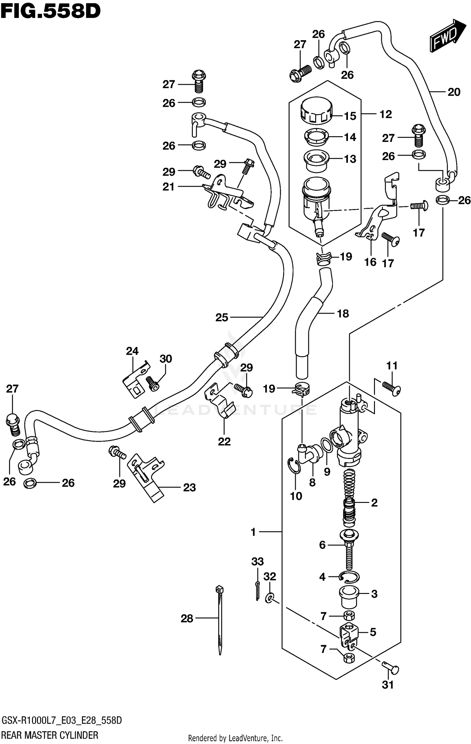REAR MASTER CYLINDER (GSX-R1000AL7 E03)