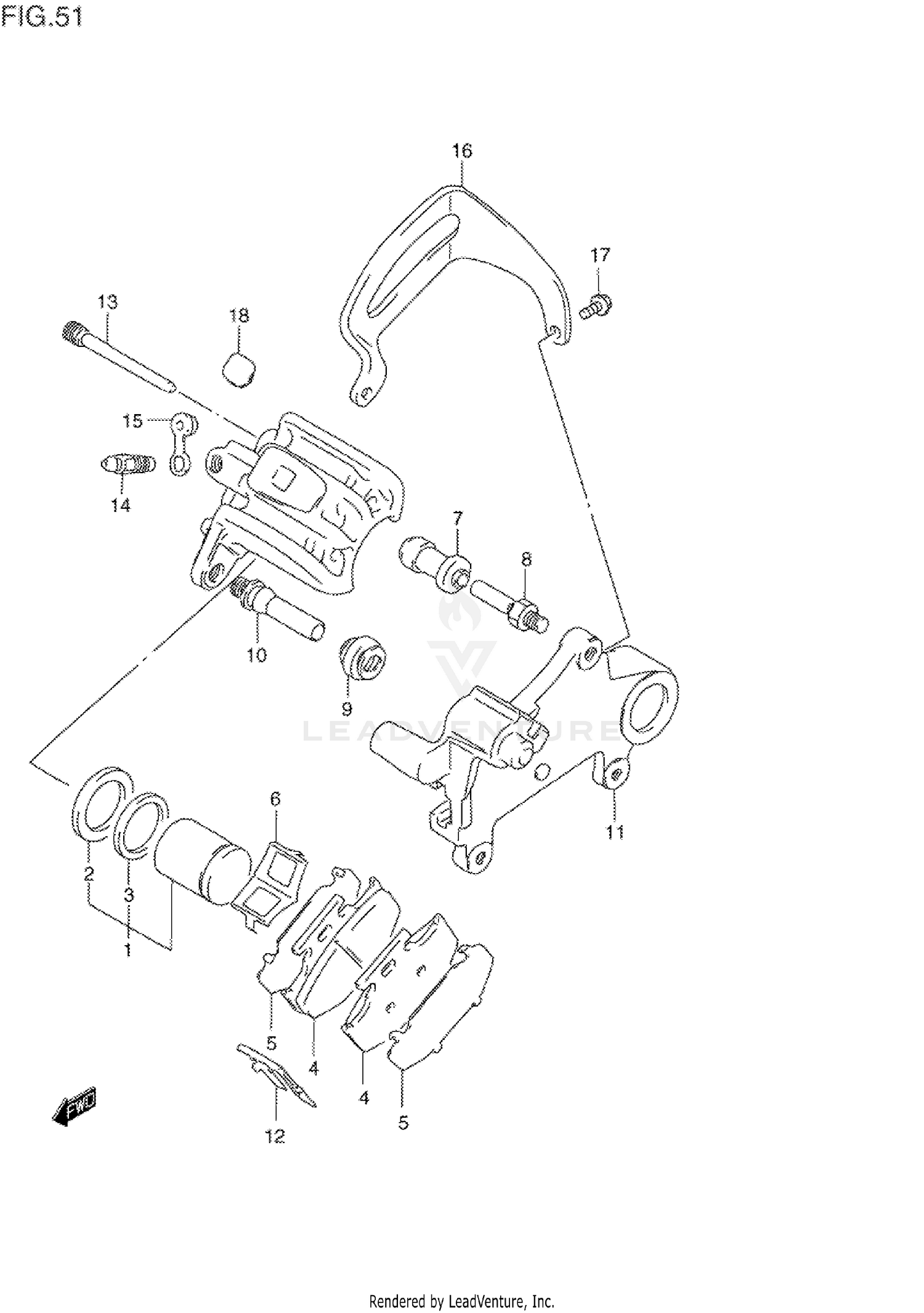 REAR CALIPER (MODEL L/M)