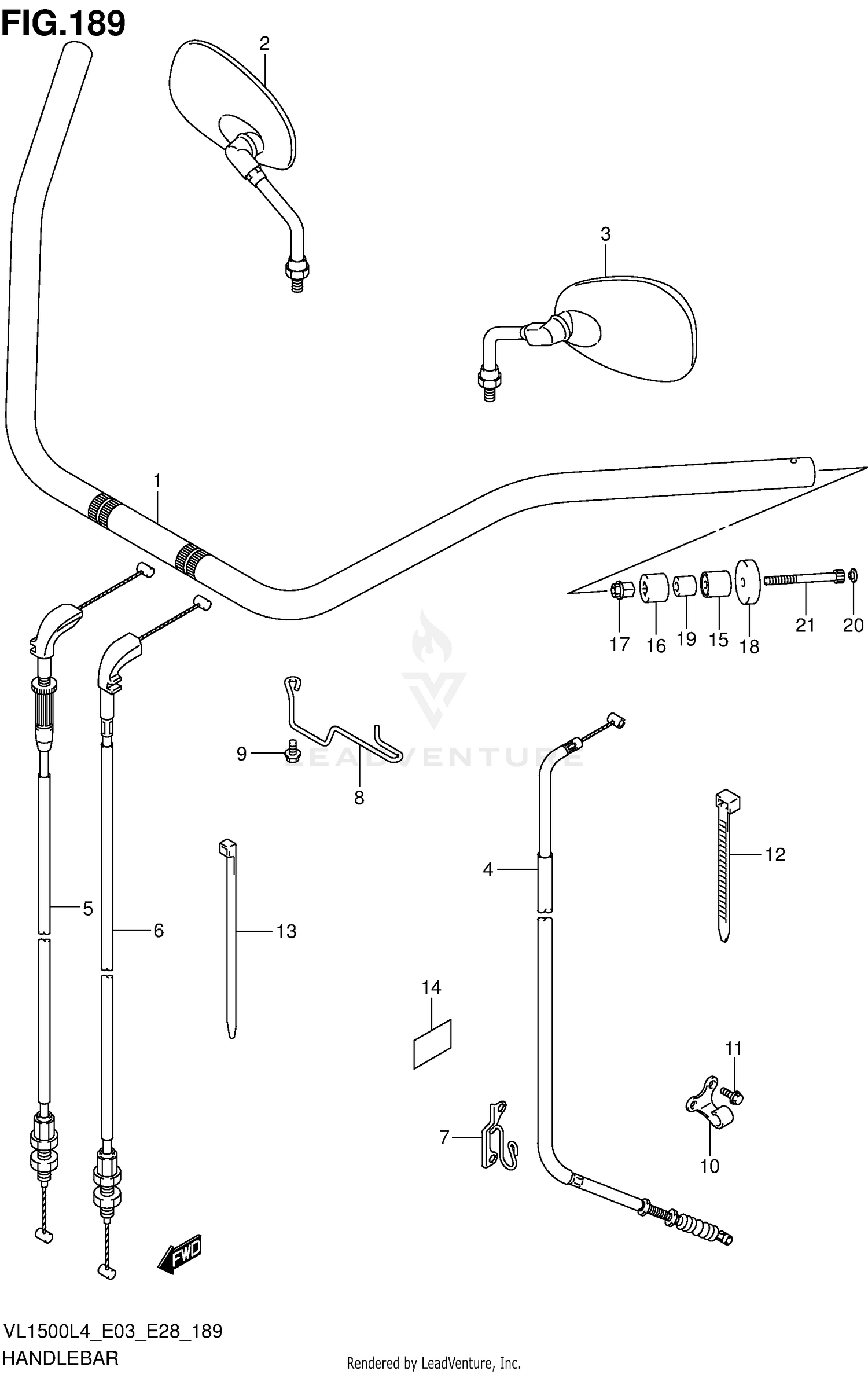 HANDLEBAR (VL1500BL4 E28)
