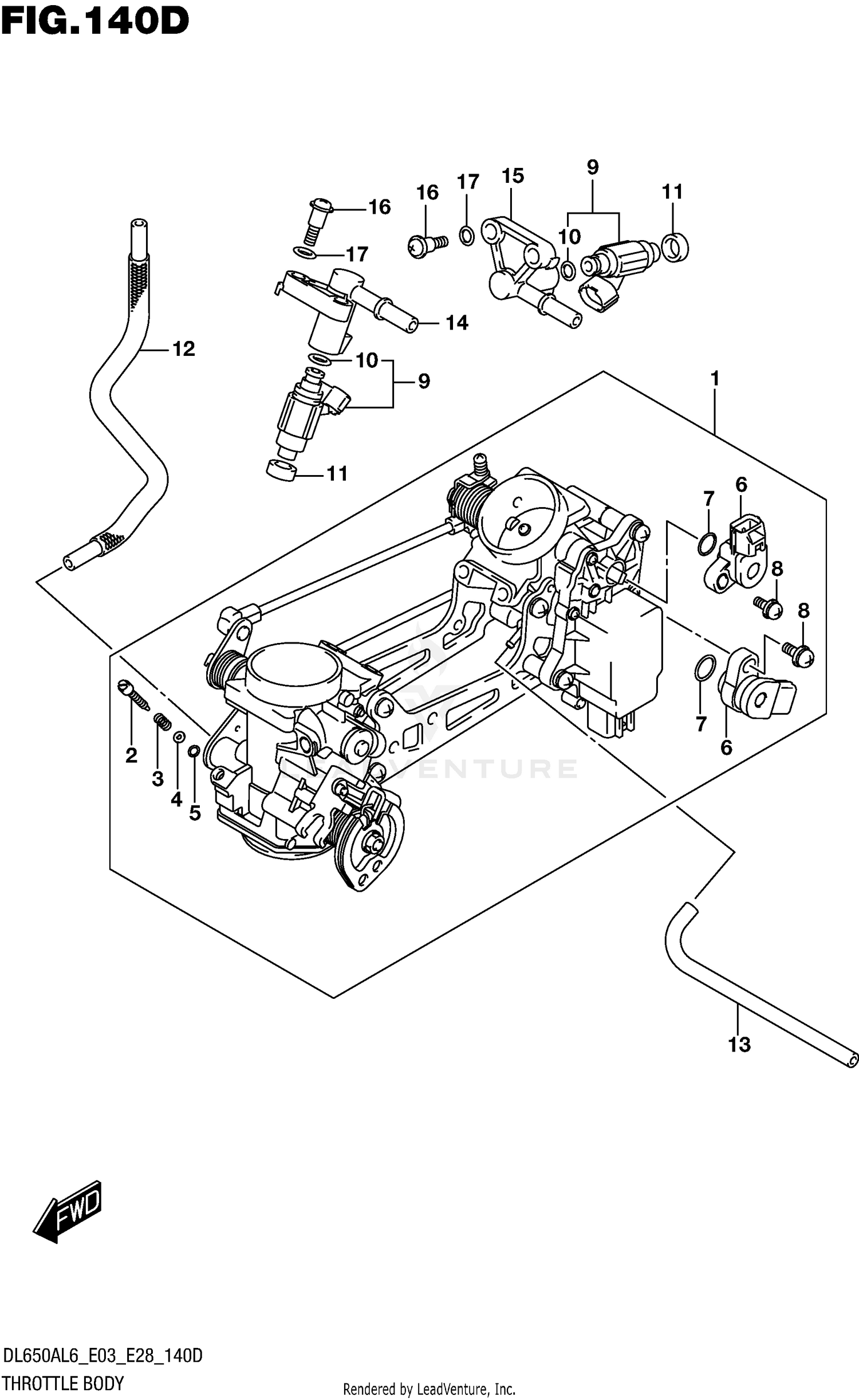 THROTTLE BODY (DL650XAL6 E28)