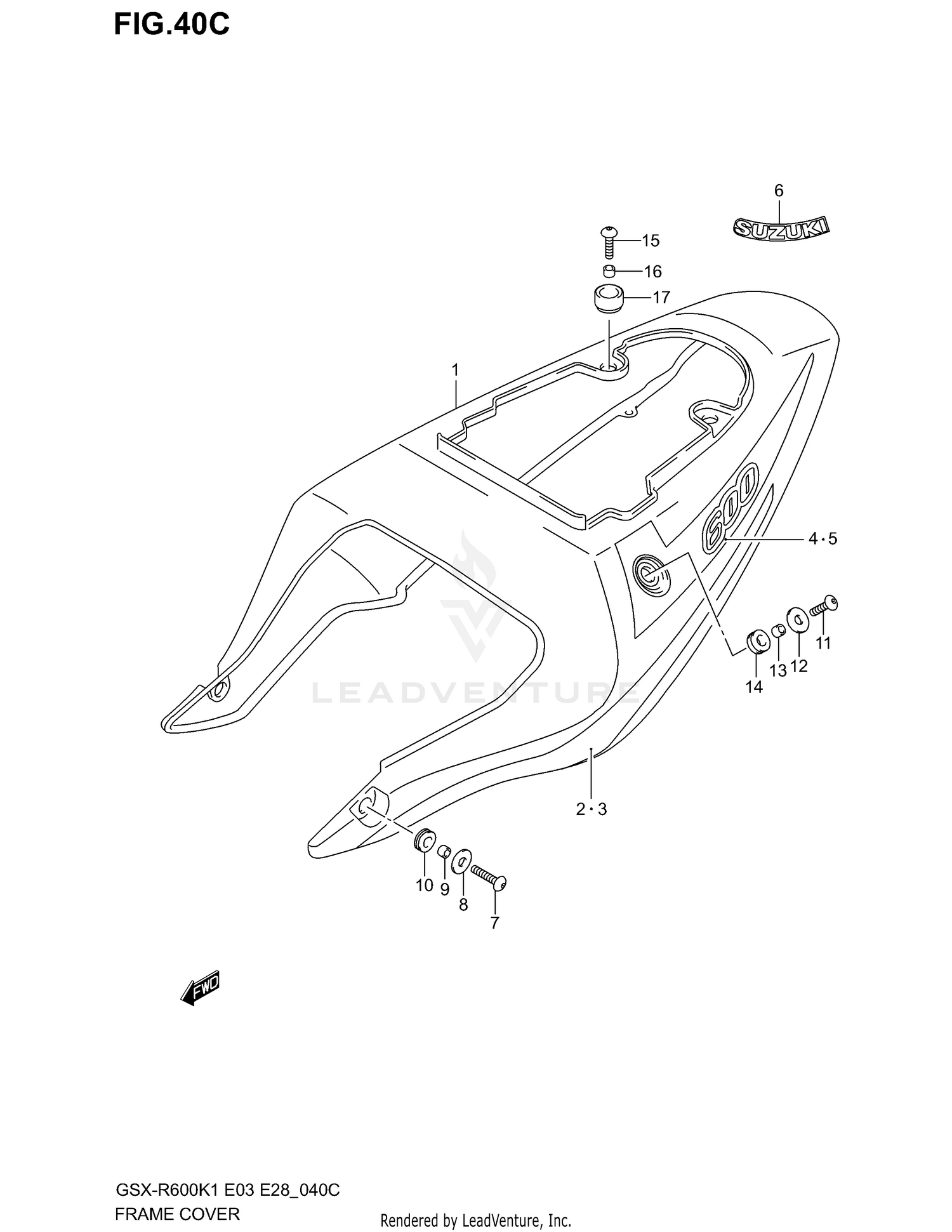 FRAME COVER (GSX-R600K3)