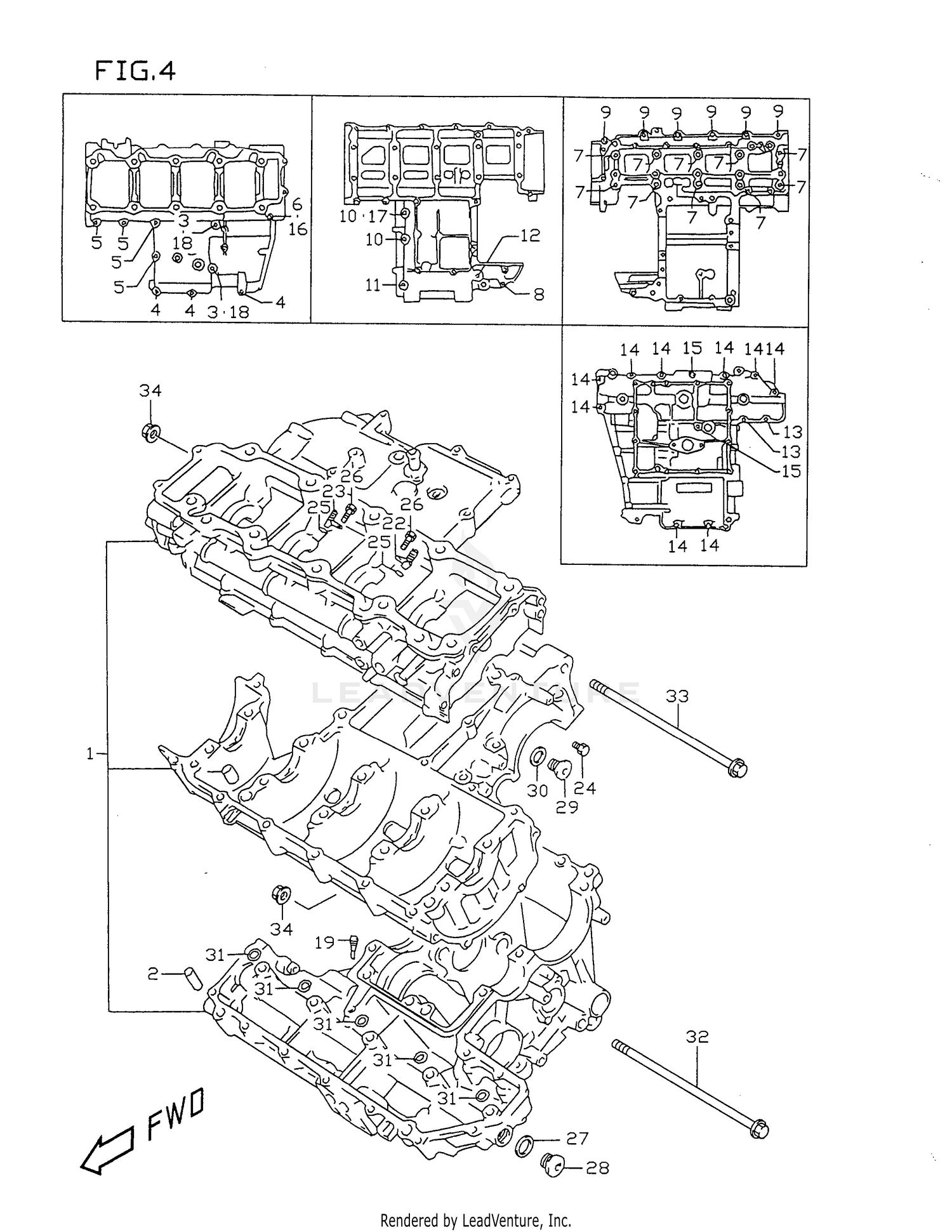 CRANKCASE (MODEL T/V)
