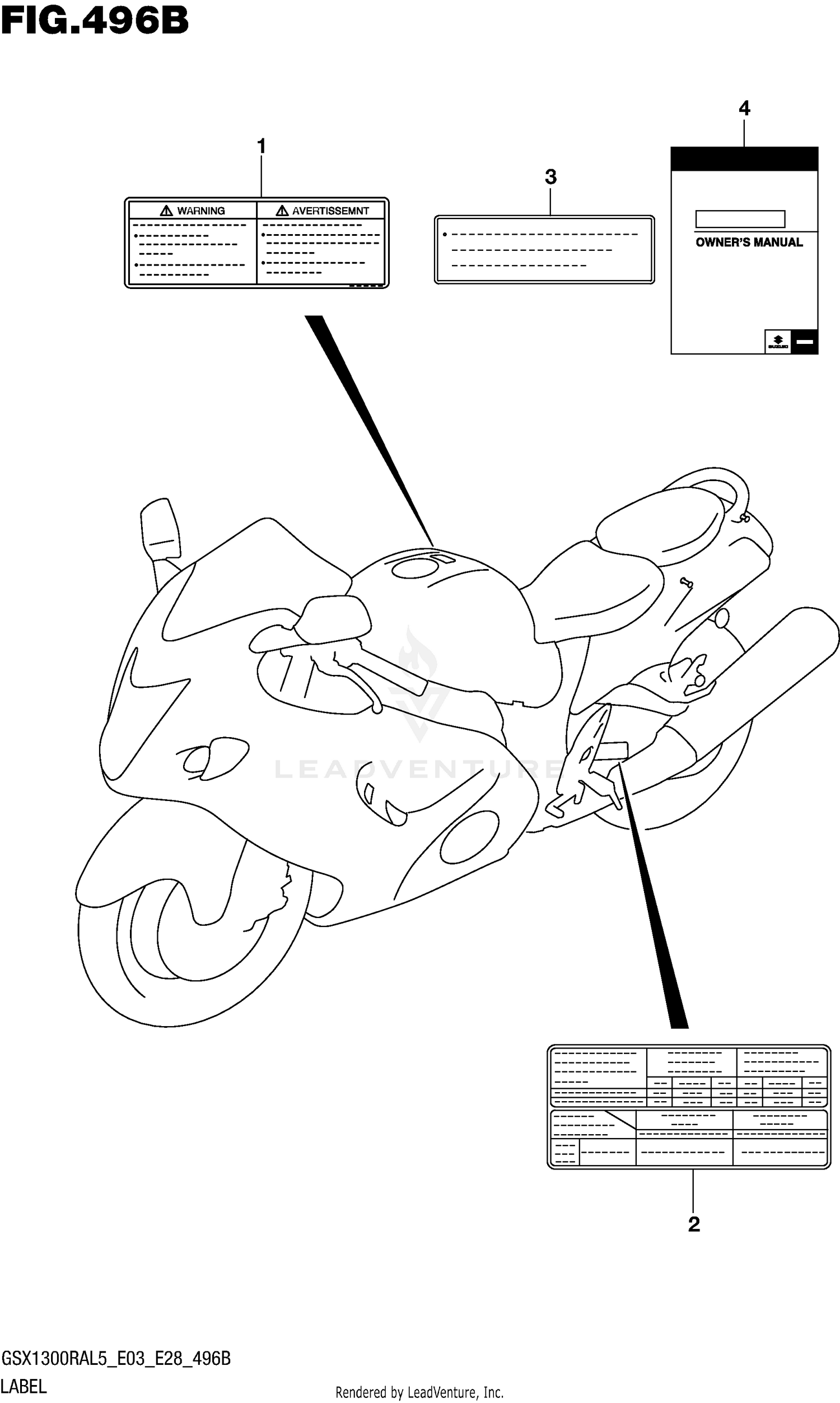 LABEL (GSX1300RAL5 E28)