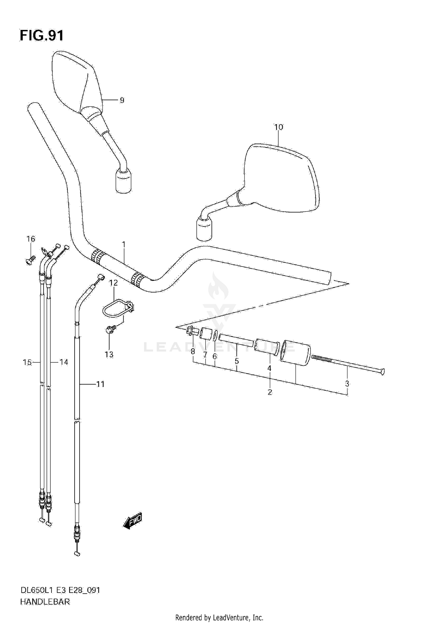 HANDLEBAR (DL650A L1 E33)