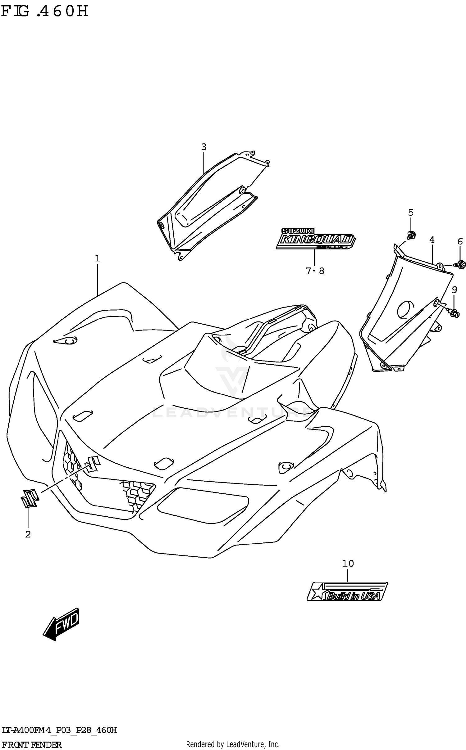 FRONT FENDER (LT-A400FZ:P03)