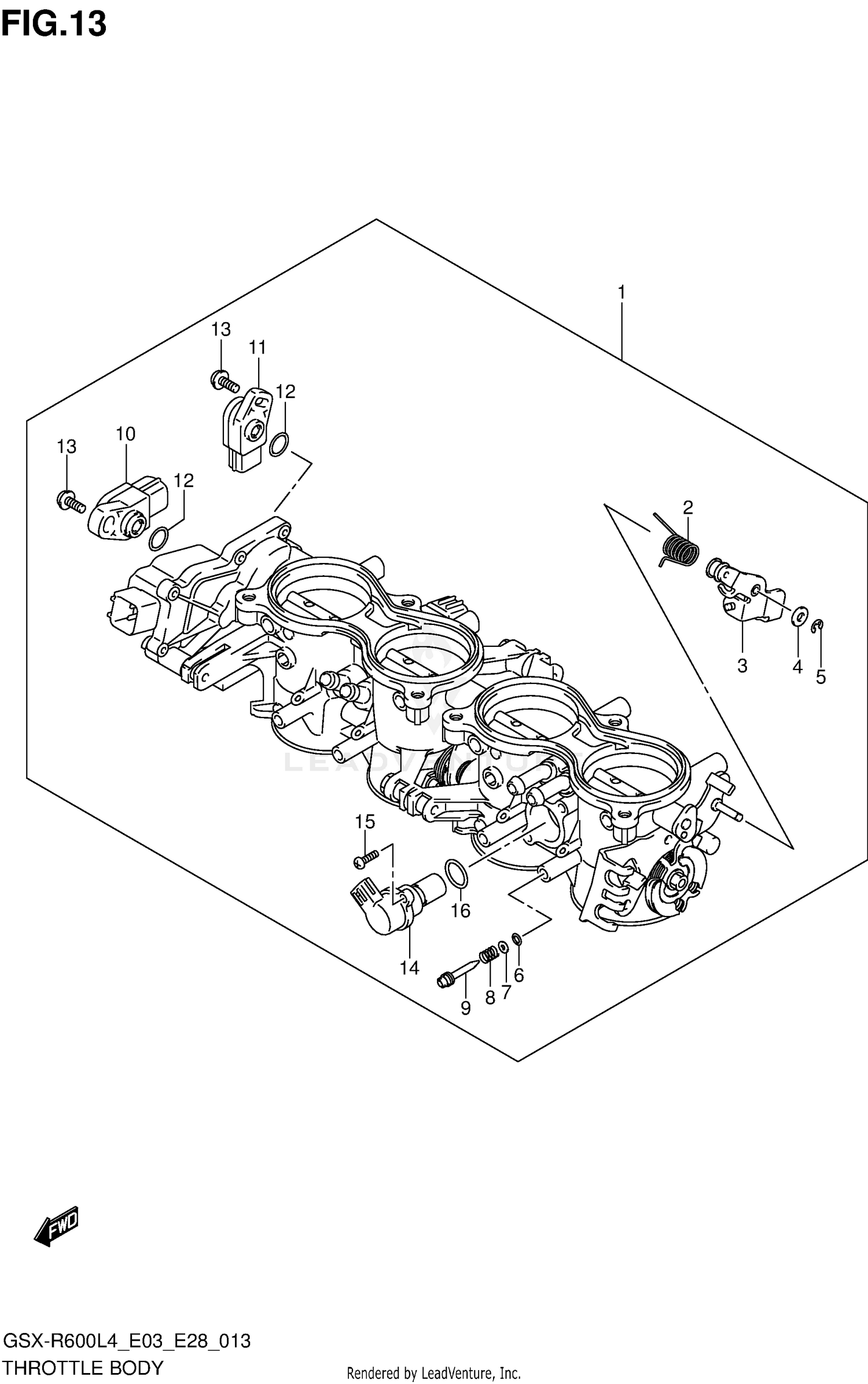 THROTTLE BODY (GSX-R600L4 E33)