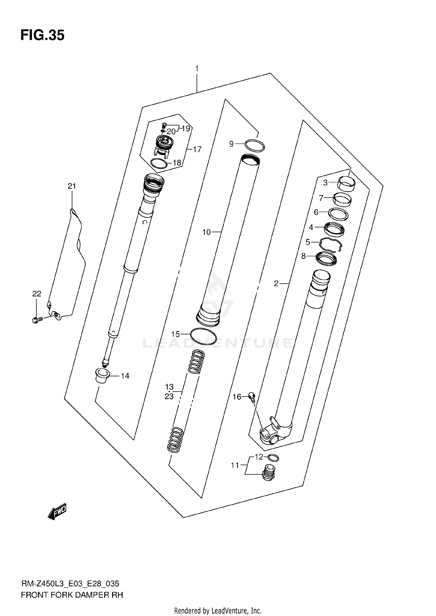 FRONT FORK DAMPER RH