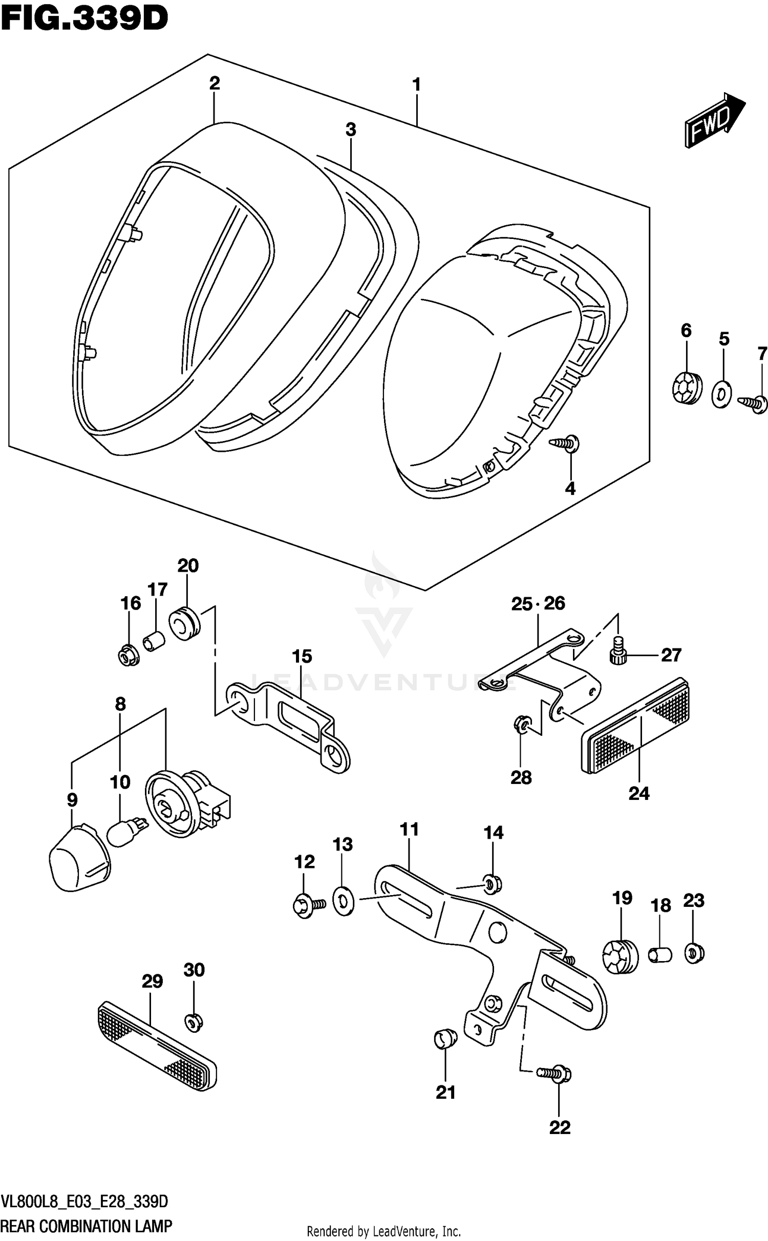 REAR COMBINATION LAMP (VL800TL8 E03)
