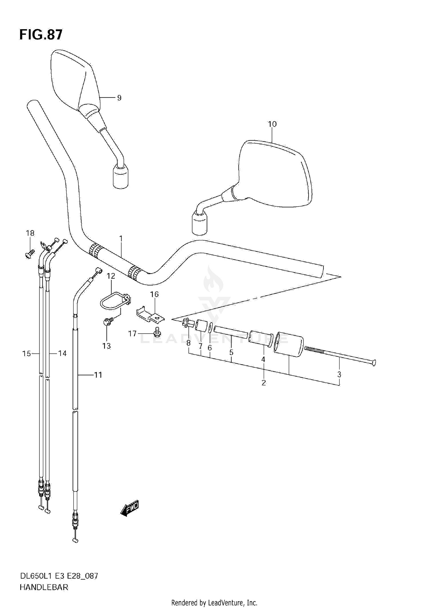 HANDLEBAR (DL650 L1 E28)