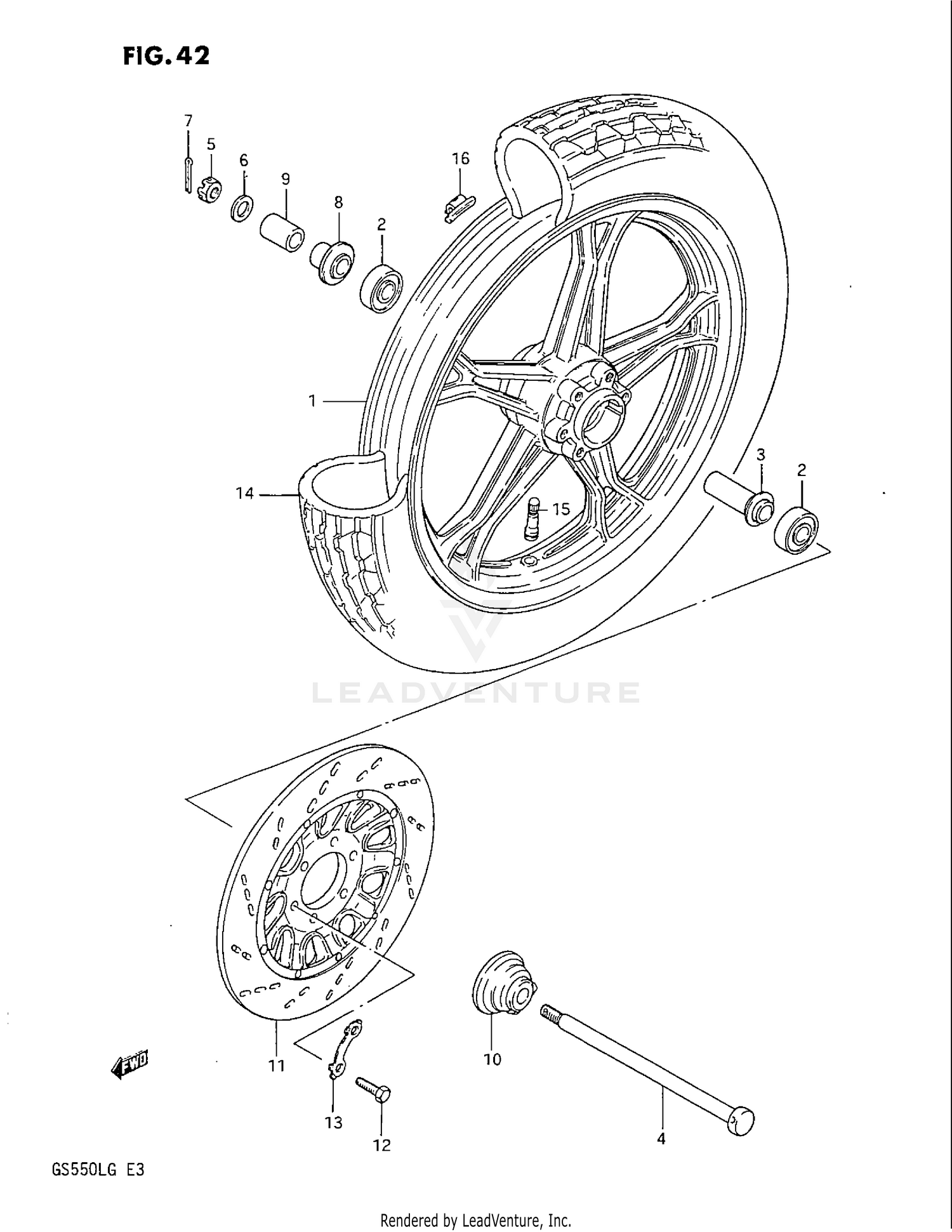 FRONT WHEEL (MODEL F)