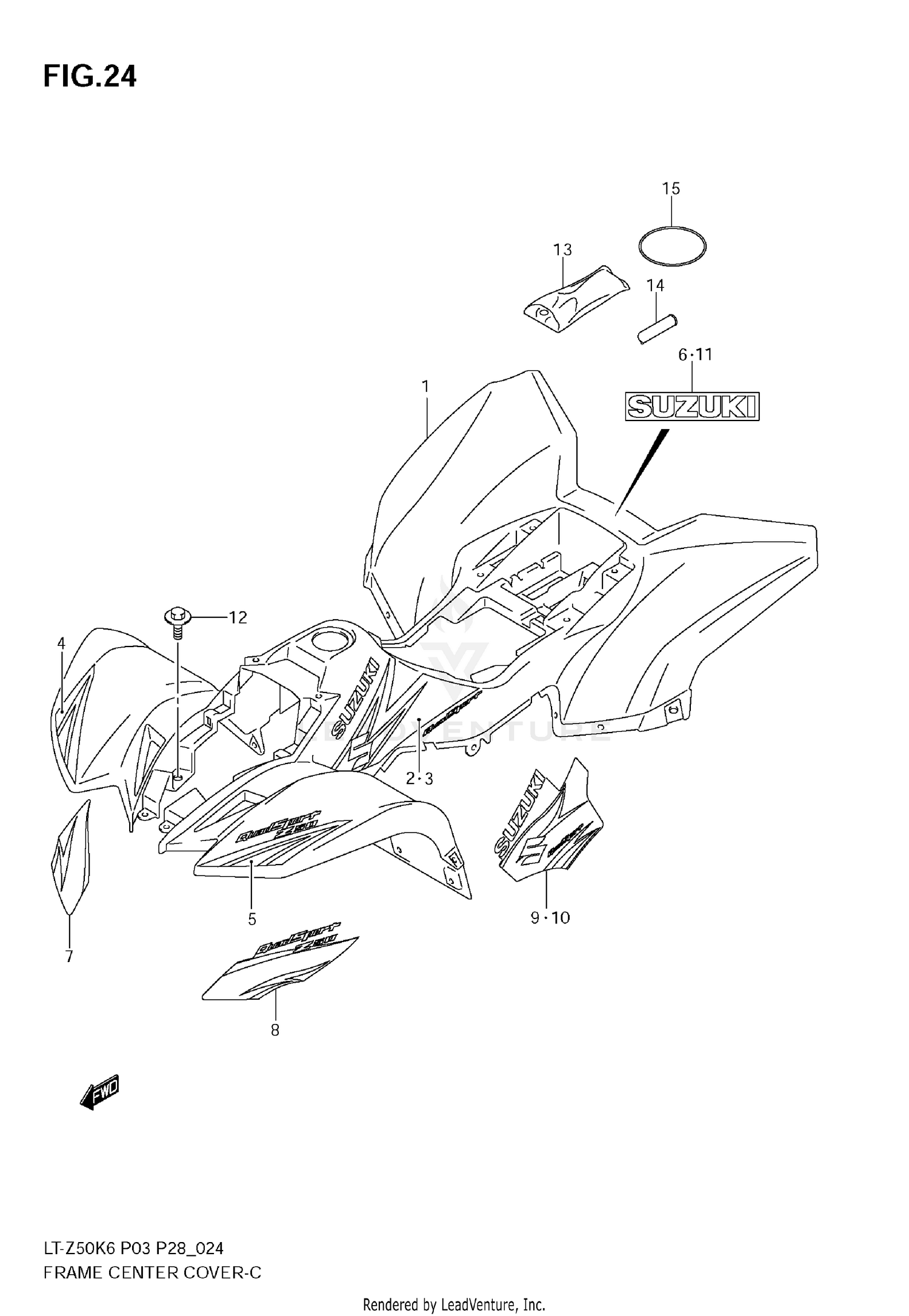 FRAME CENTER COVER (MODEL K6/K7)