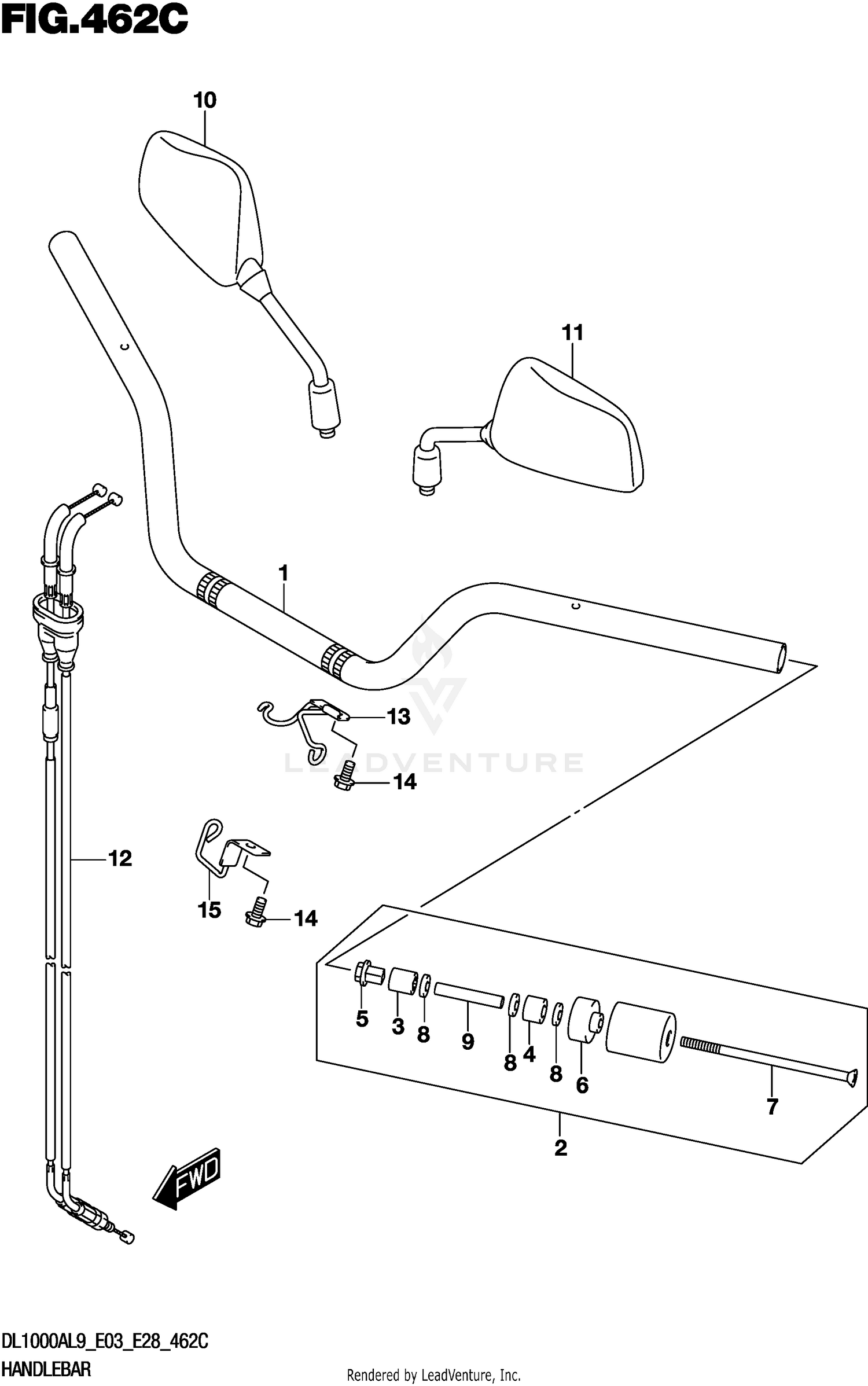HANDLEBAR (DL1000XAL9 E33)