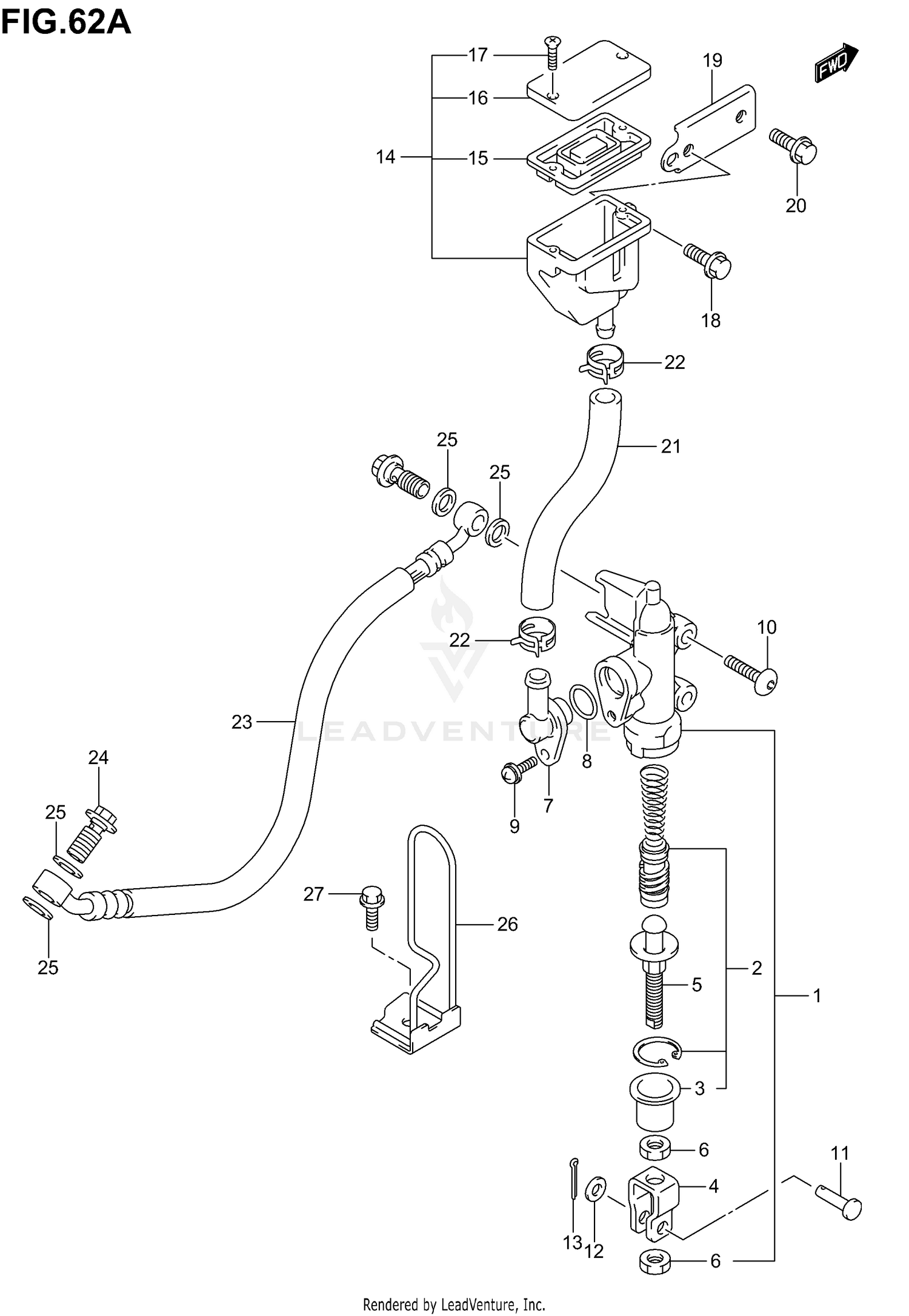 REAR MASTER CYLINDER (SV1000K3/SK4)