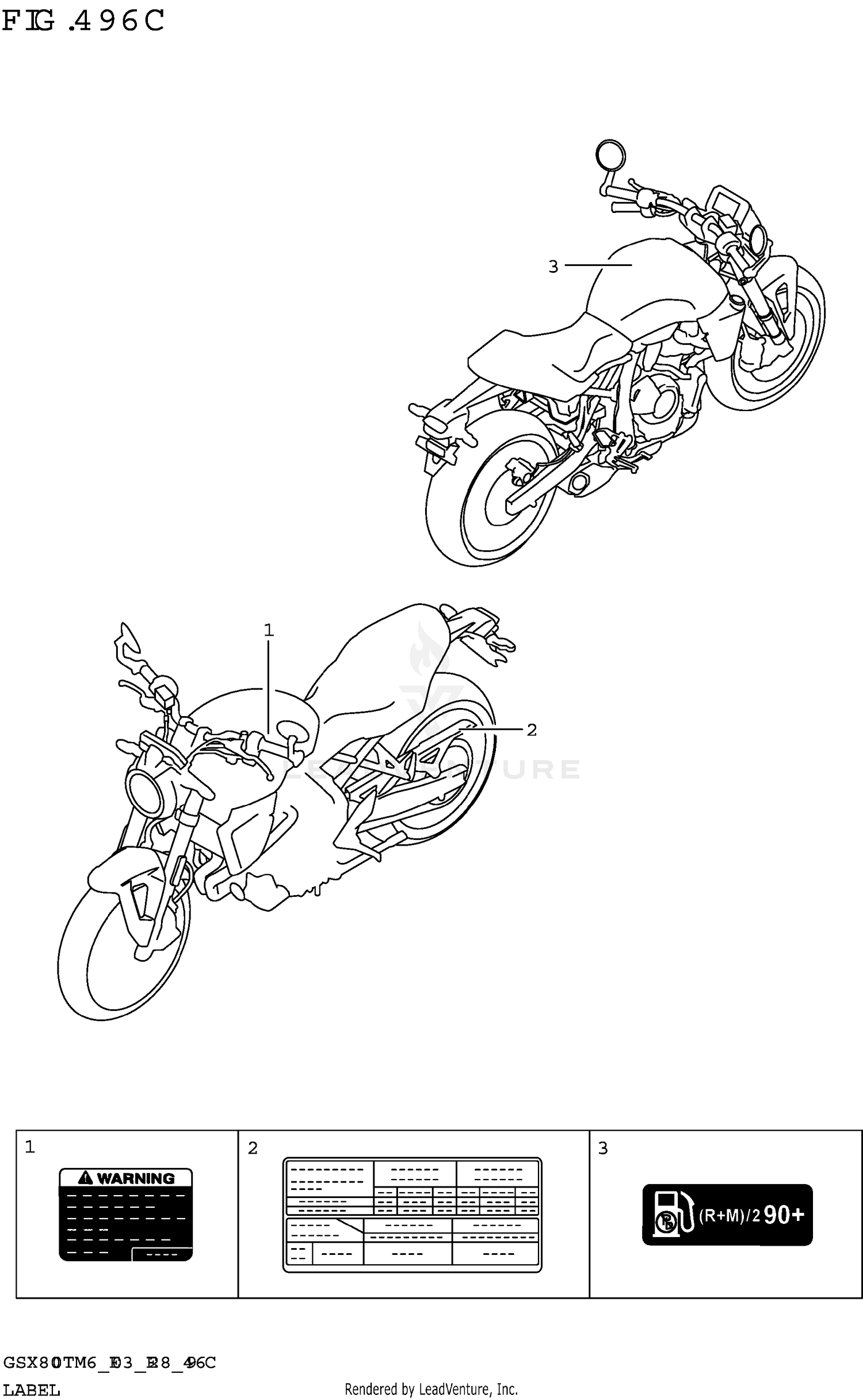 LABEL (GSX800TRQ:E28)