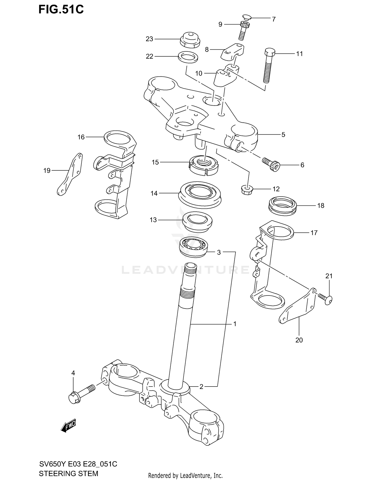 STEERING STEM (SV650K2)