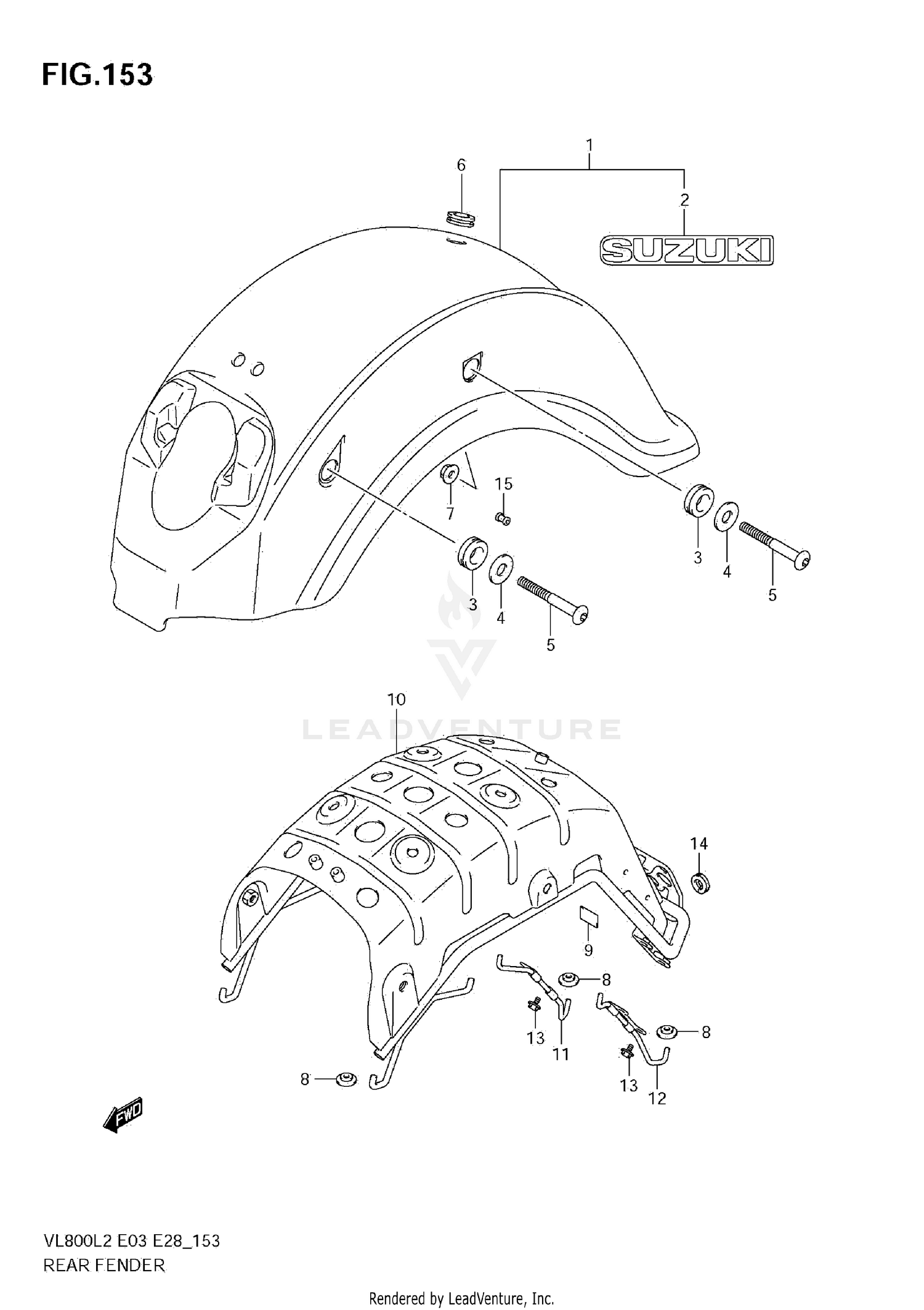 REAR FENDER (VL800  E03)