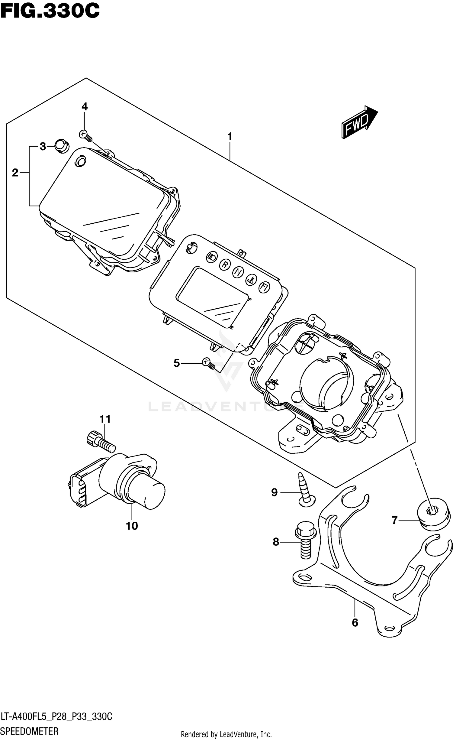 SPEEDOMETER (LT-A400FZL5 P28)