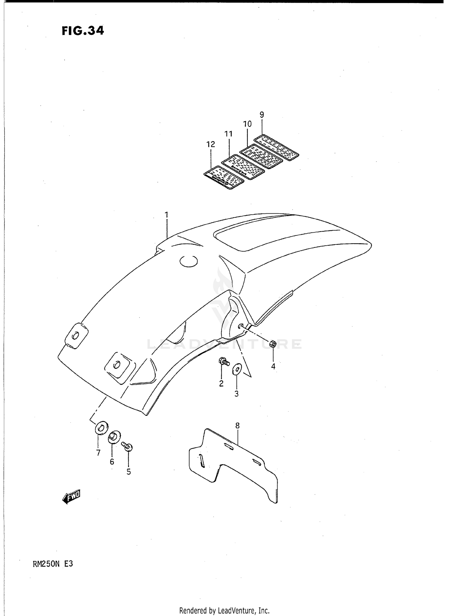REAR FENDER (MODEL K/L/M)