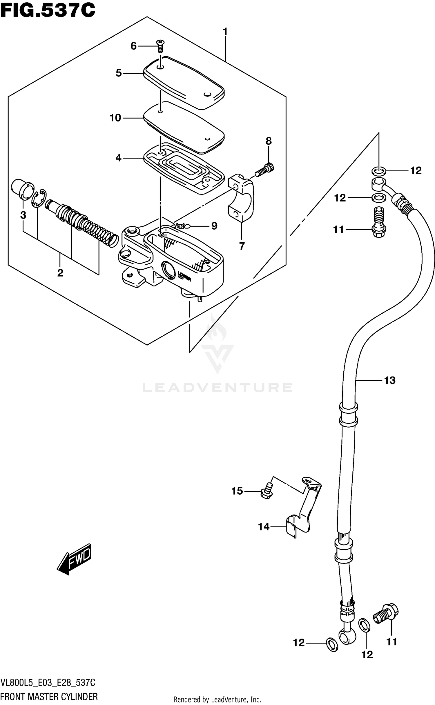 FRONT MASTER CYLINDER (VL800TL5 E03)