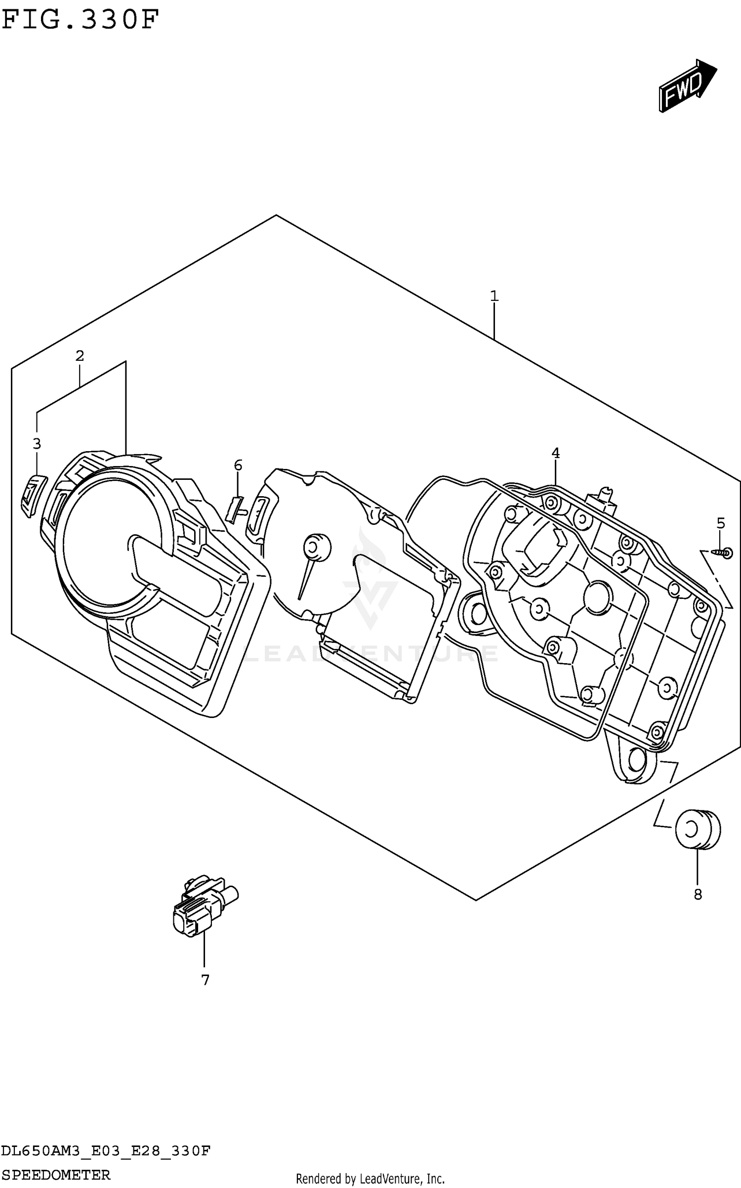 SPEEDOMETER (DL650XAM3E33)