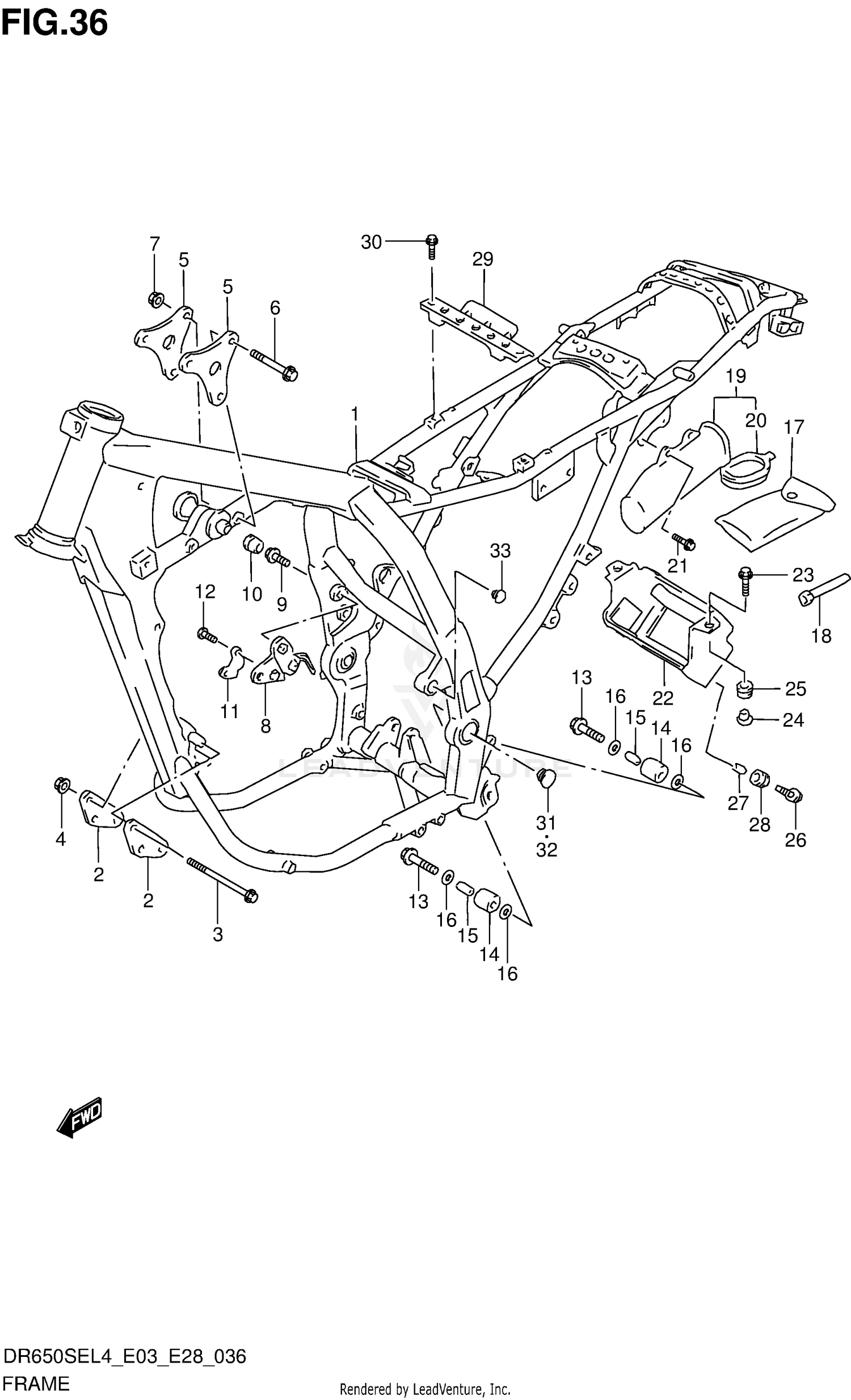 FRAME (DR650SEL4 E03)