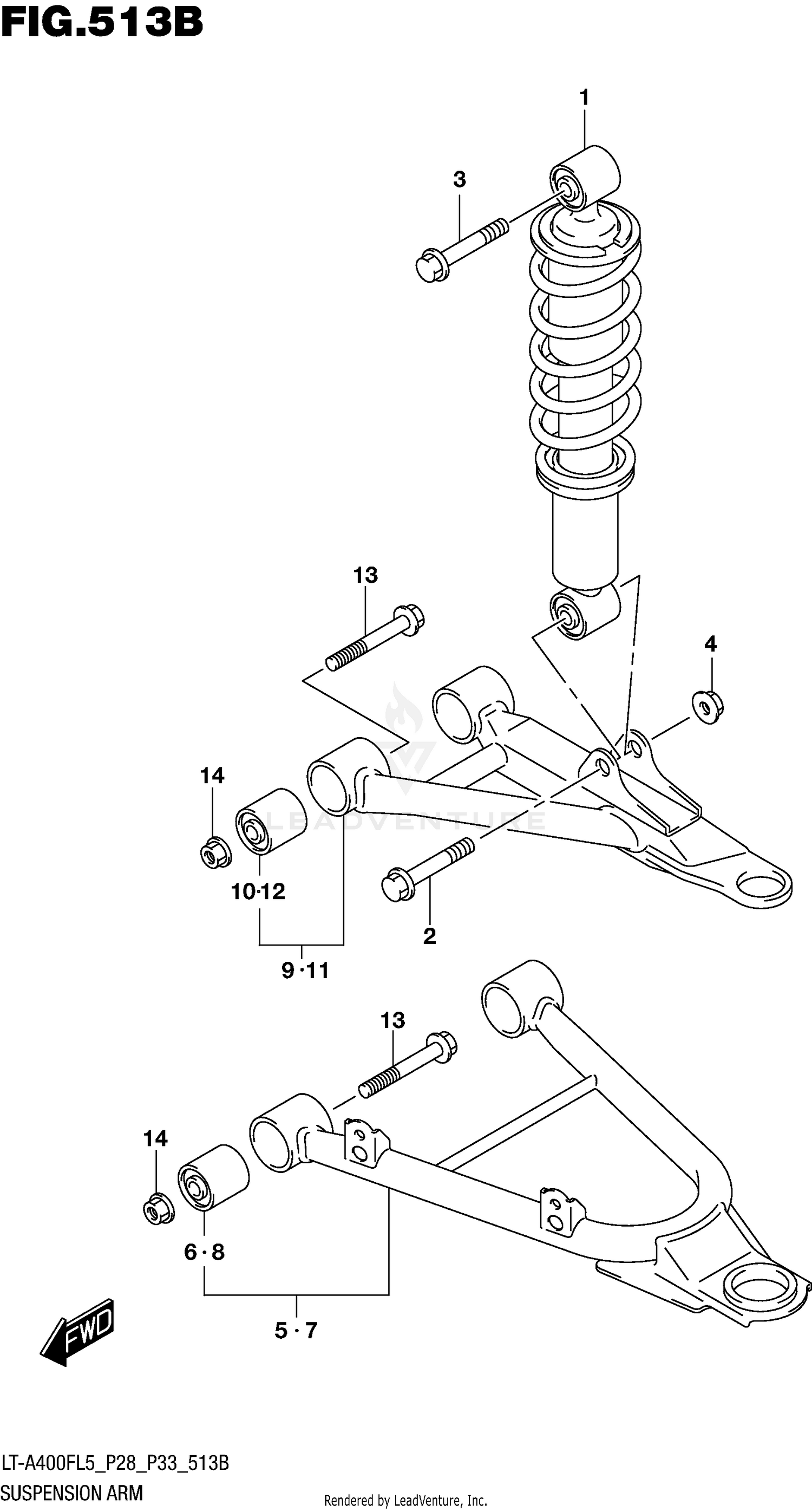 SUSPENSION ARM (LT-A400FL5 P33)