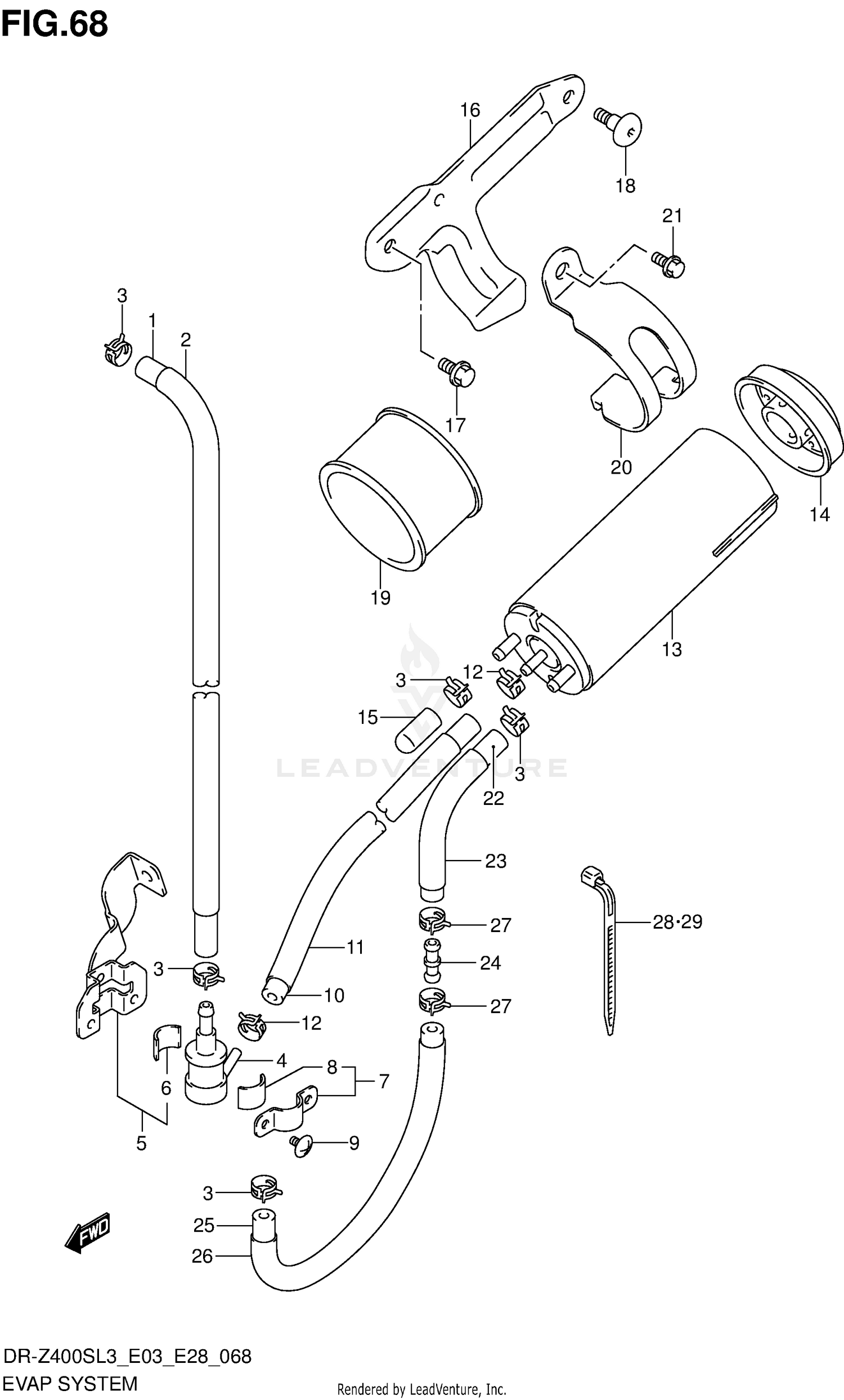 EVAP SYSTEM (DR-Z400SL3 E33)
