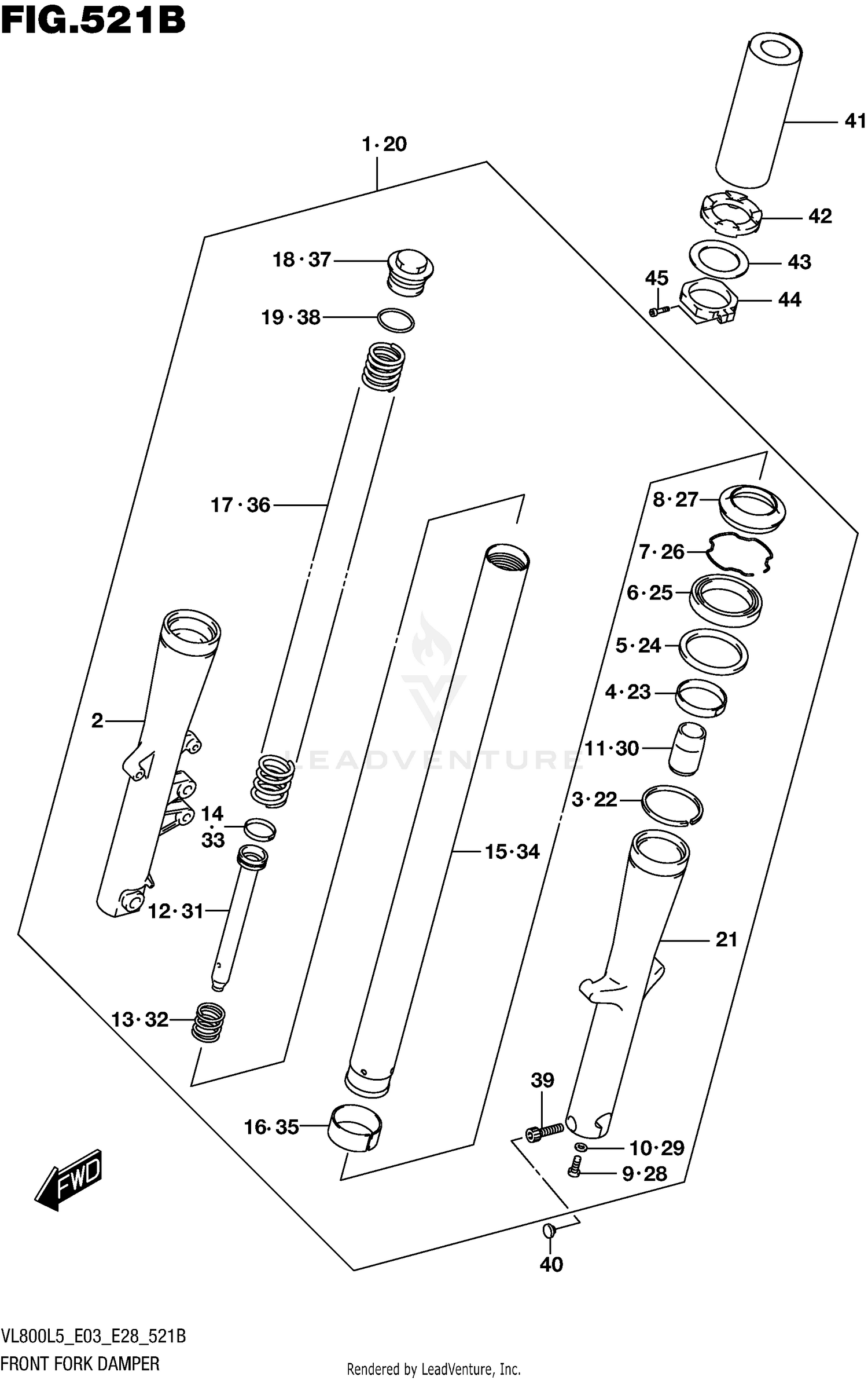 FRONT FORK DAMPER (VL800L5 E33)