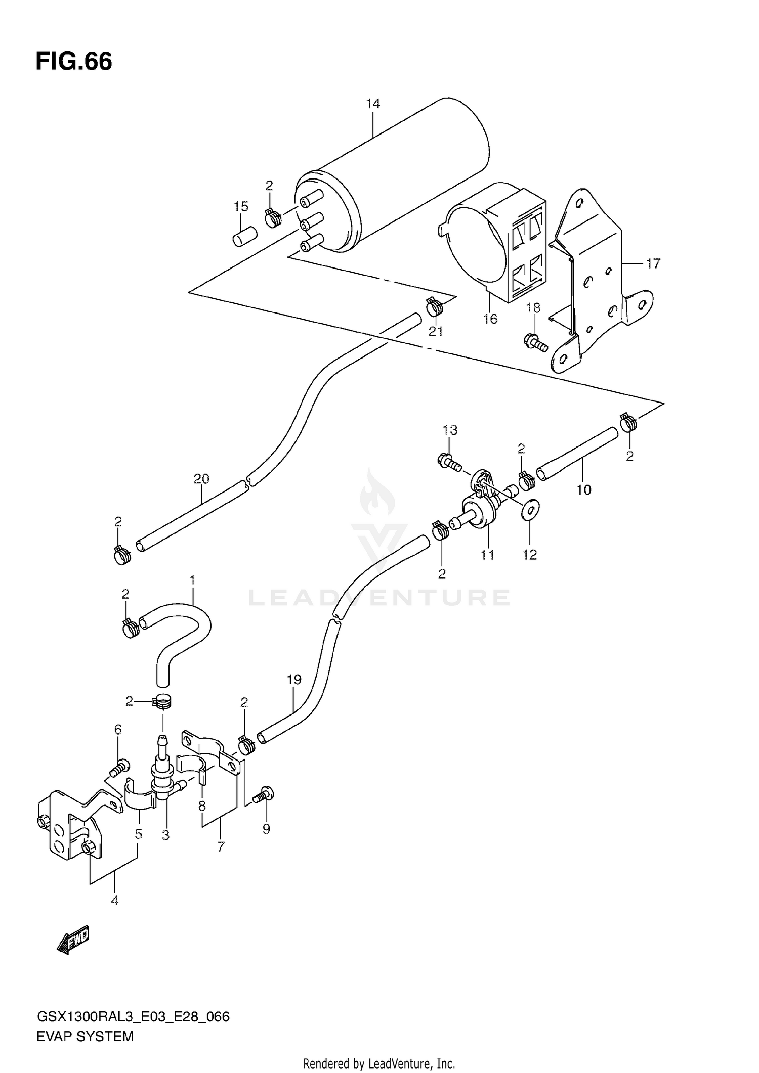 EVAP SYSTEM (GSX1300RAL3 E33)