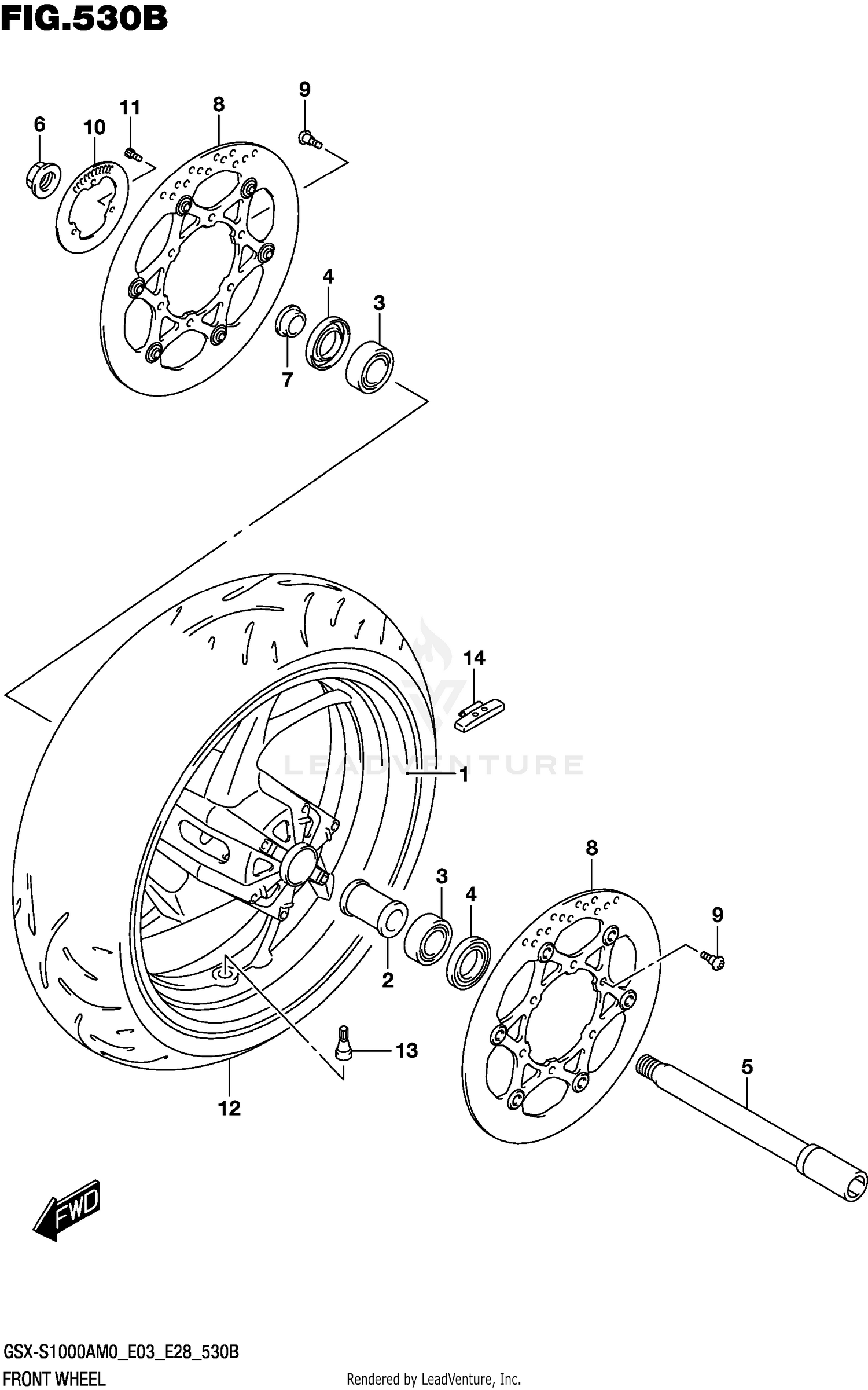 FRONT WHEEL (GSX-S1000A)