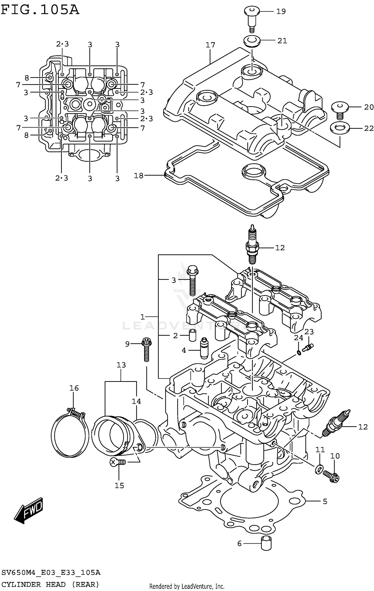 CYLINDER HEAD (REAR)